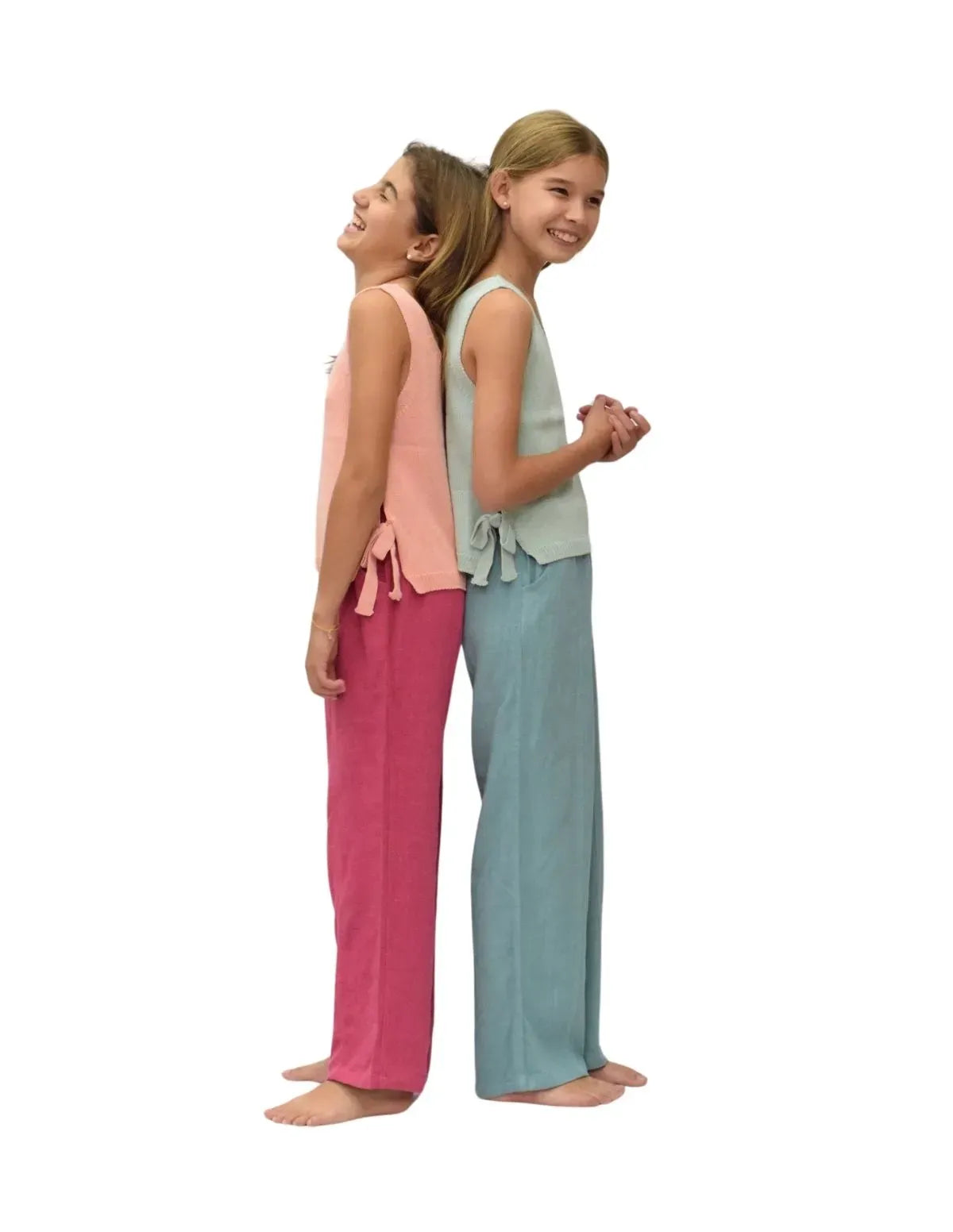 CHALECO PICO LAZOS MELOCOTON NIÑA/TEEN