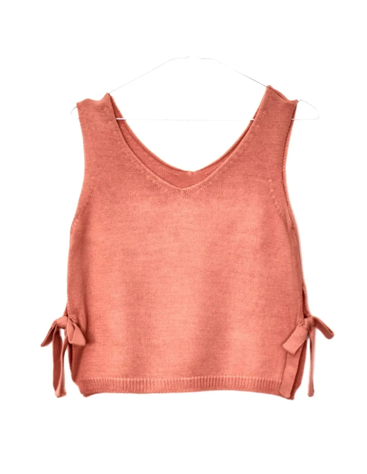 CHALECO PICO LAZOS MELOCOTON CHICA/WOMAN