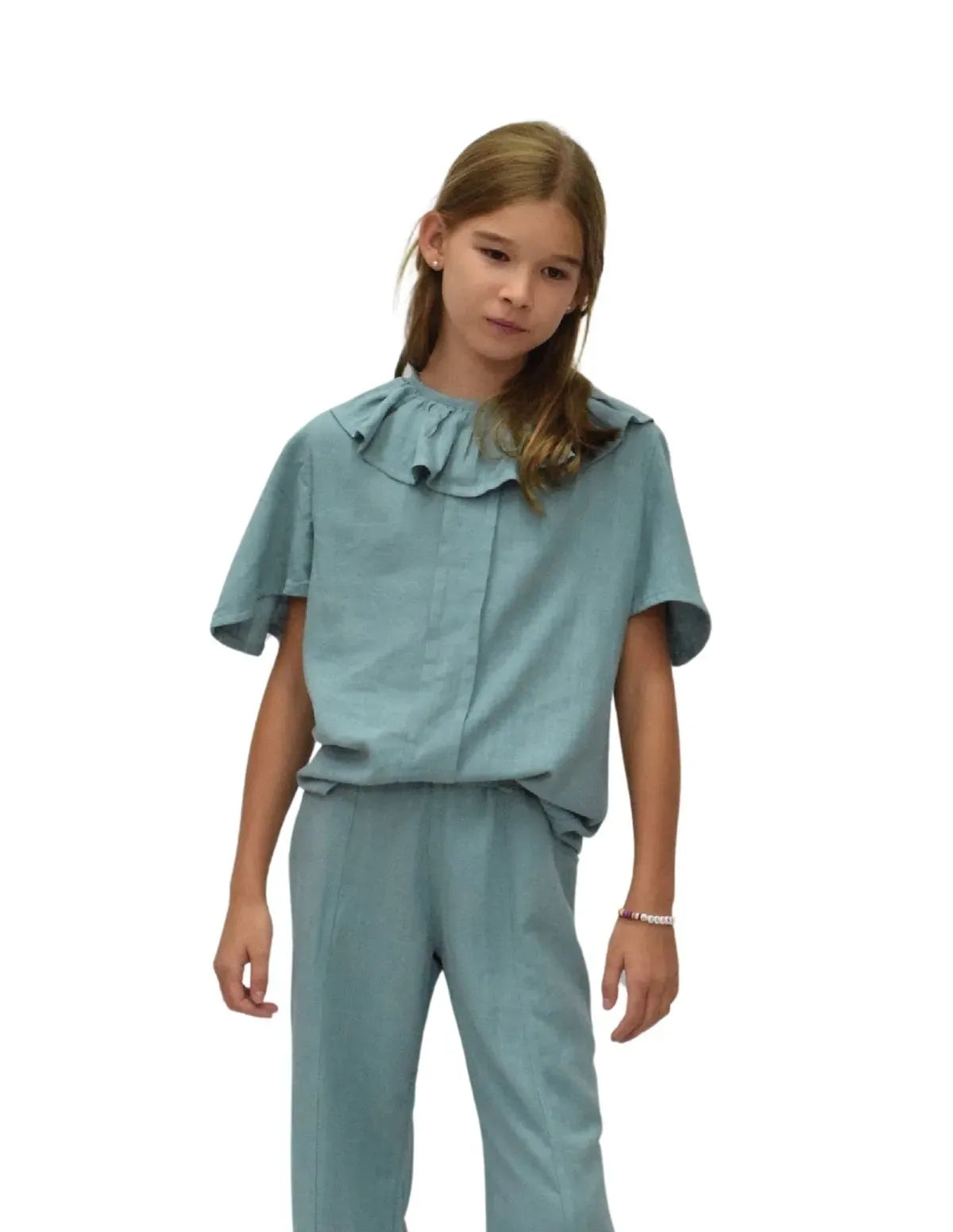 BLUSA LINO FLUIDO AGUA