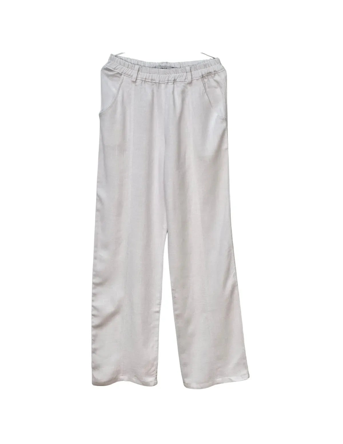 PANTALÓN LINO FLUIDO BLANCO CHICA/WOMAN