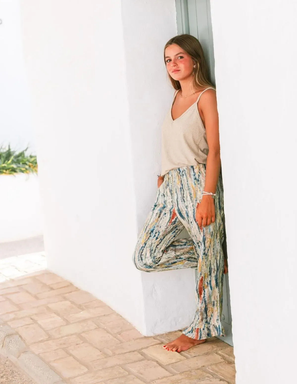 PANTALÓN TYE AZUL/BEIGE