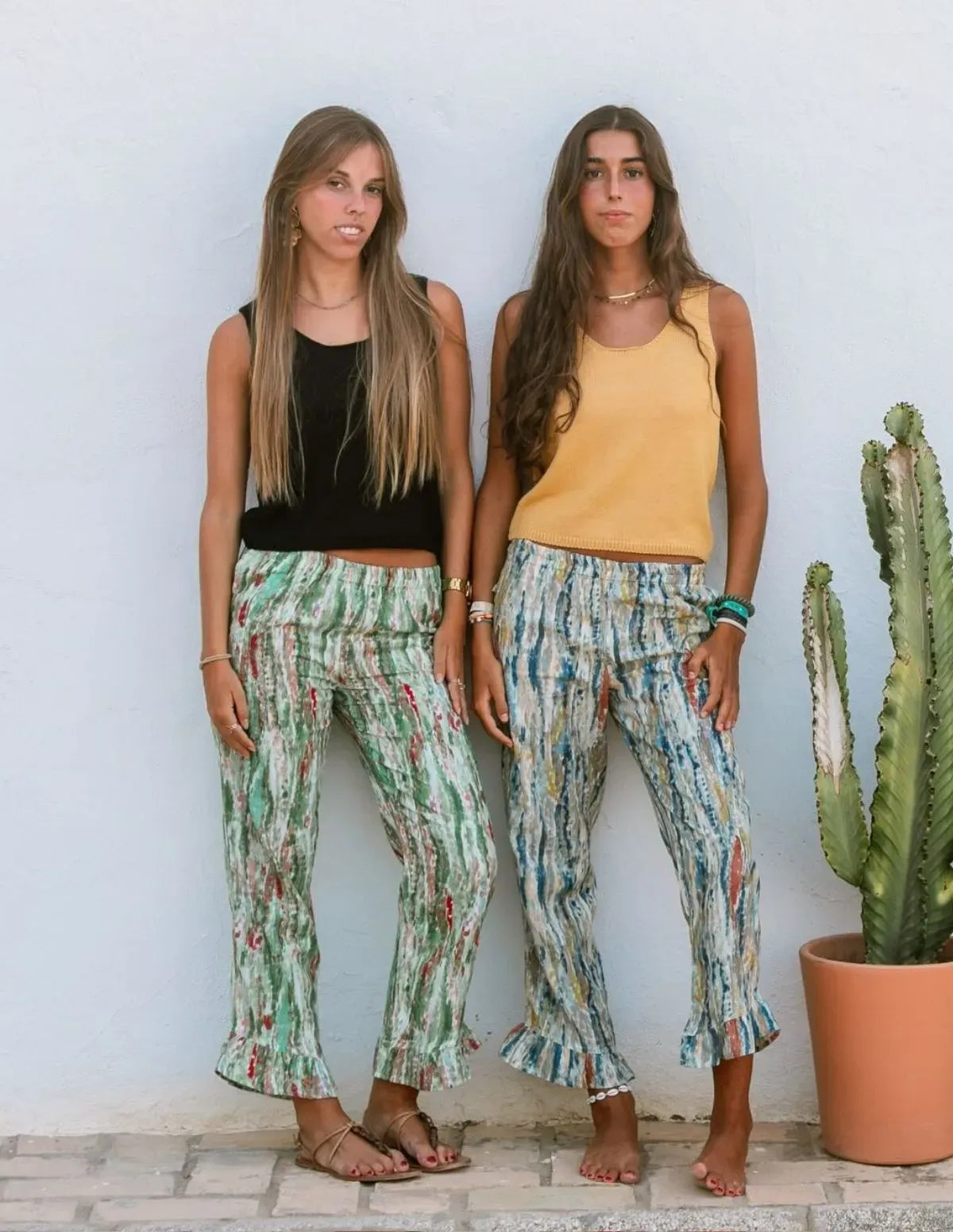 PANTALÓN TYE ROSA/VERDE