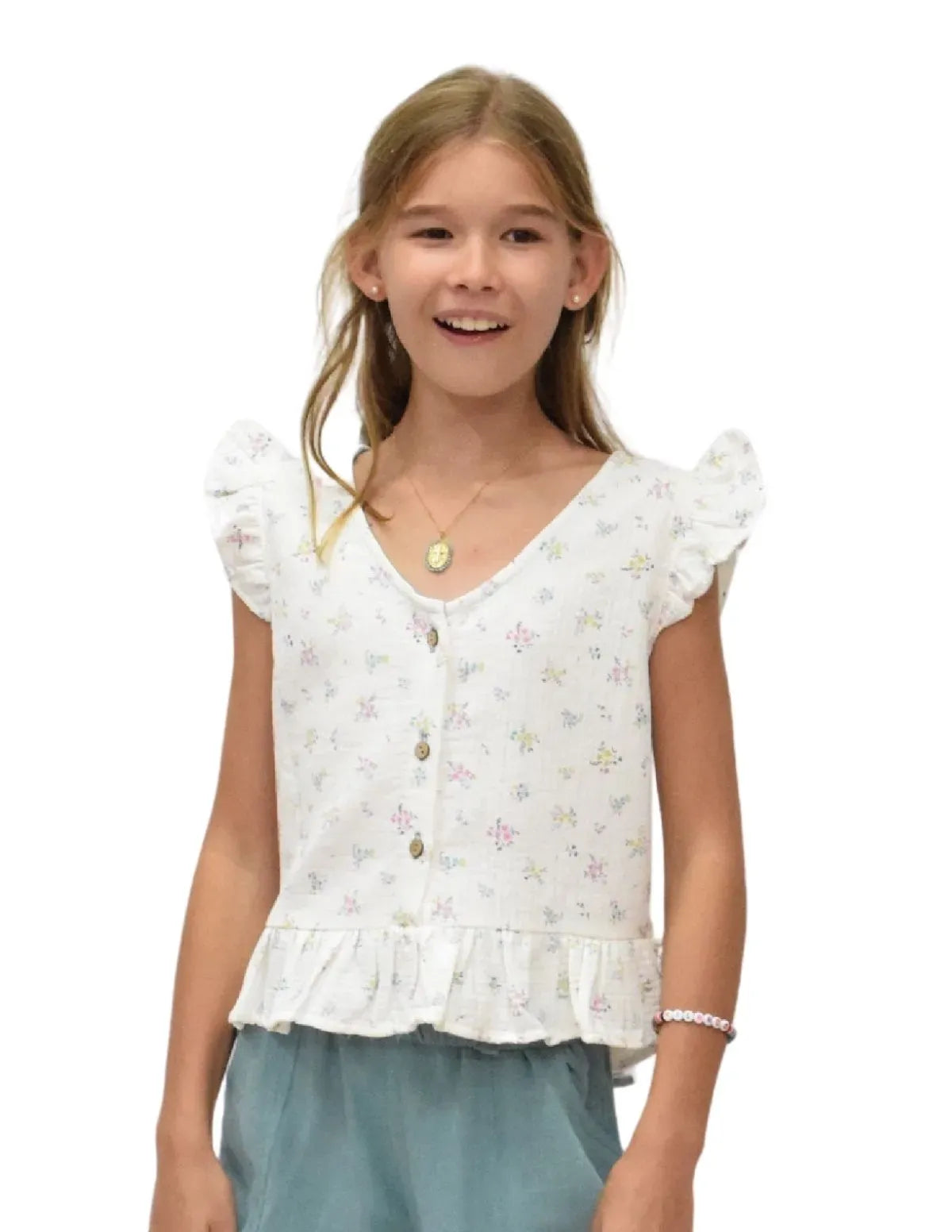 BLUSA TWIN RAMAS AGUA