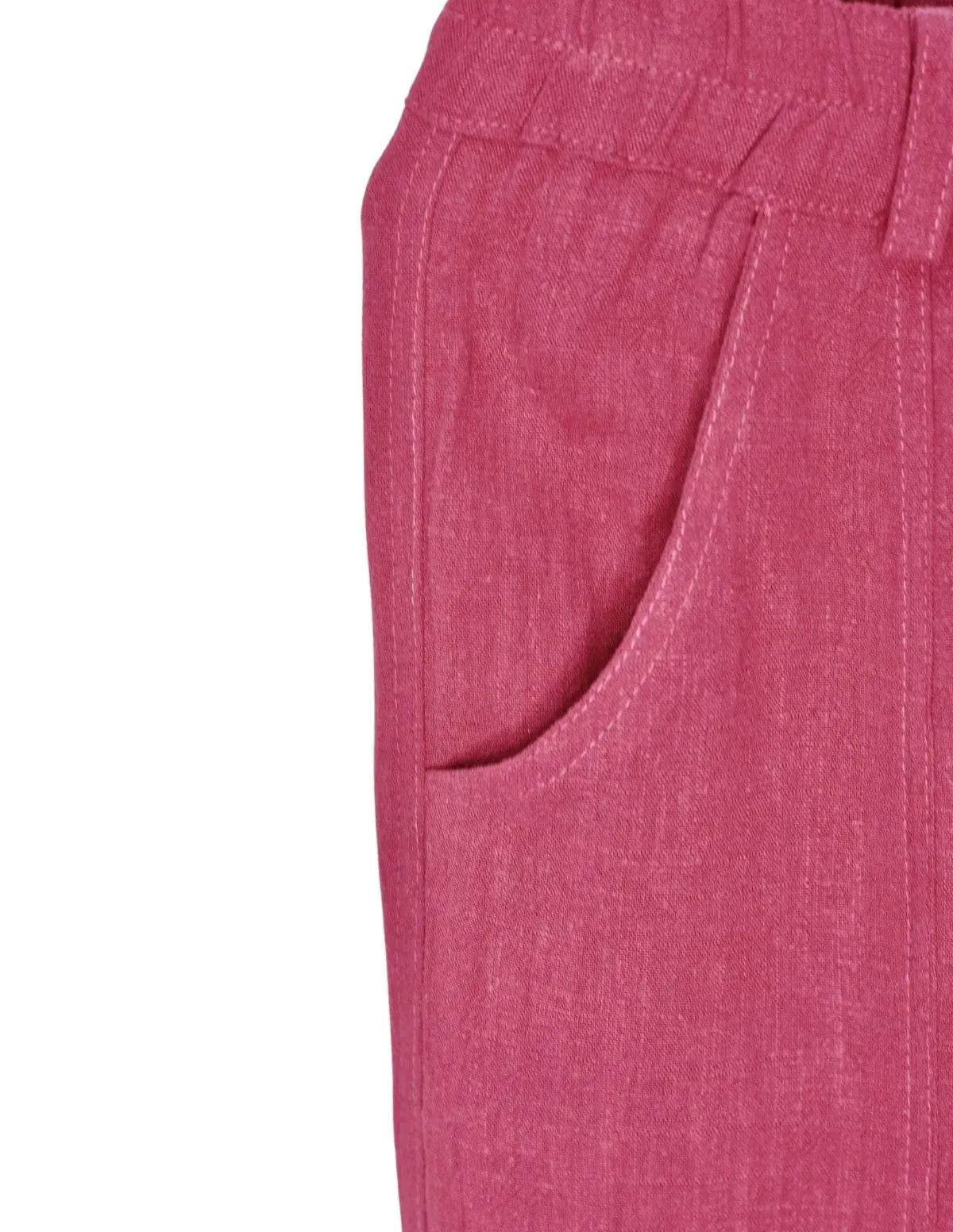 PANTALÓN LINO FLUIDO FUCSIA NIÑA/TEEN