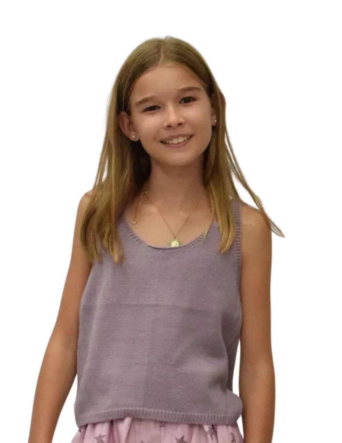 TOP TIRANTES PUNTO MALVA NIÑA/TEEN