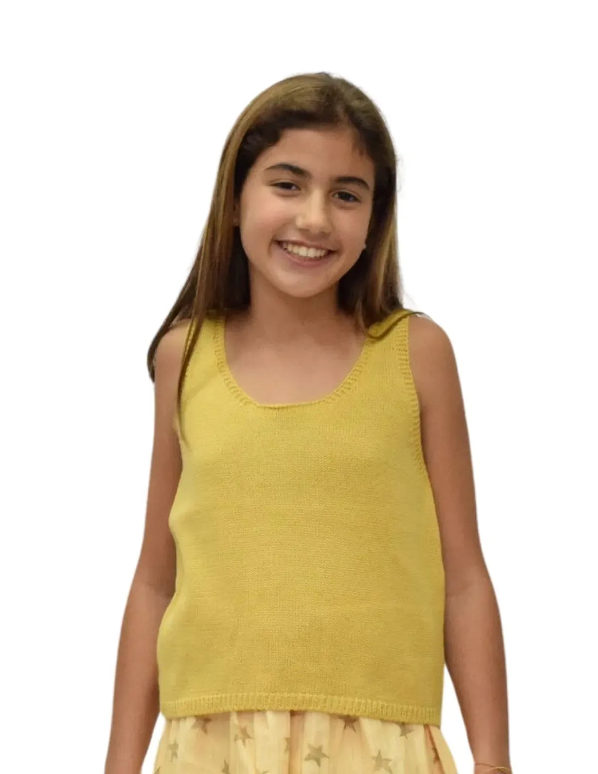 TOP TIRANTES PUNTO MOSTAZA NIÑA/TEEN