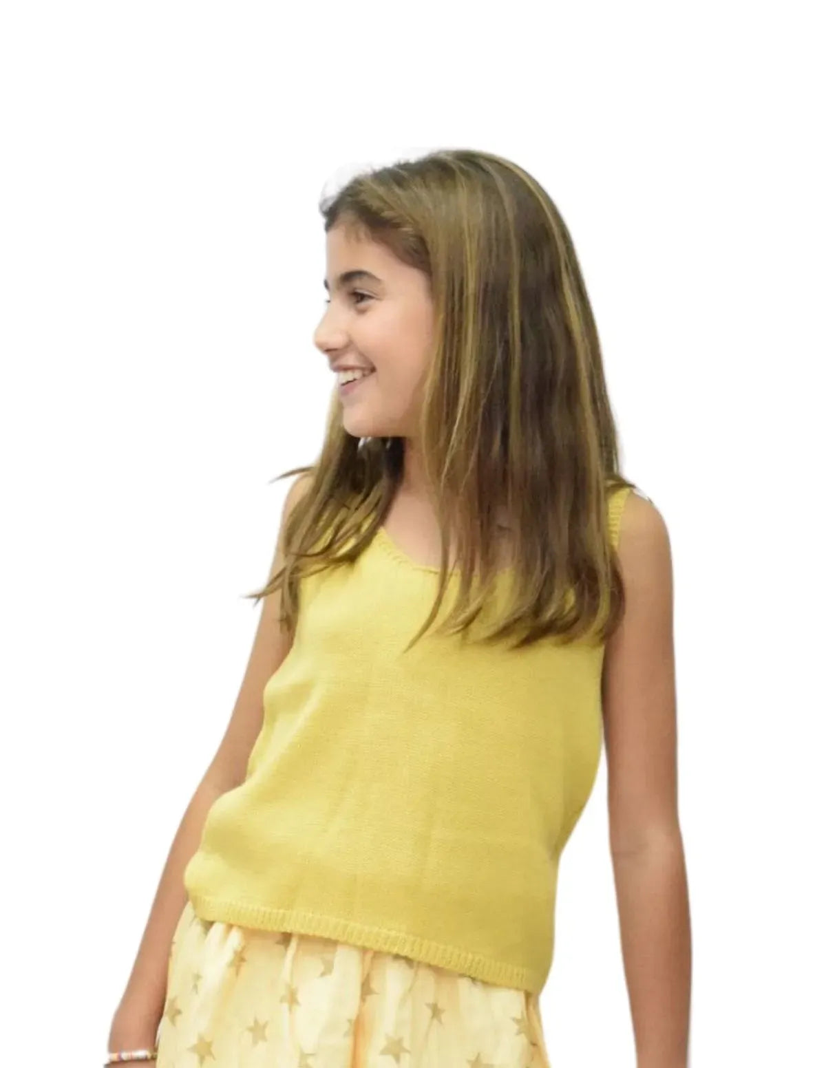 TOP TIRANTES PUNTO MOSTAZA NIÑA/TEEN