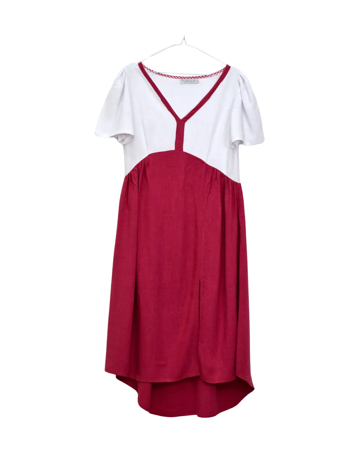 VESTIDO BICOLOR FUCSIA