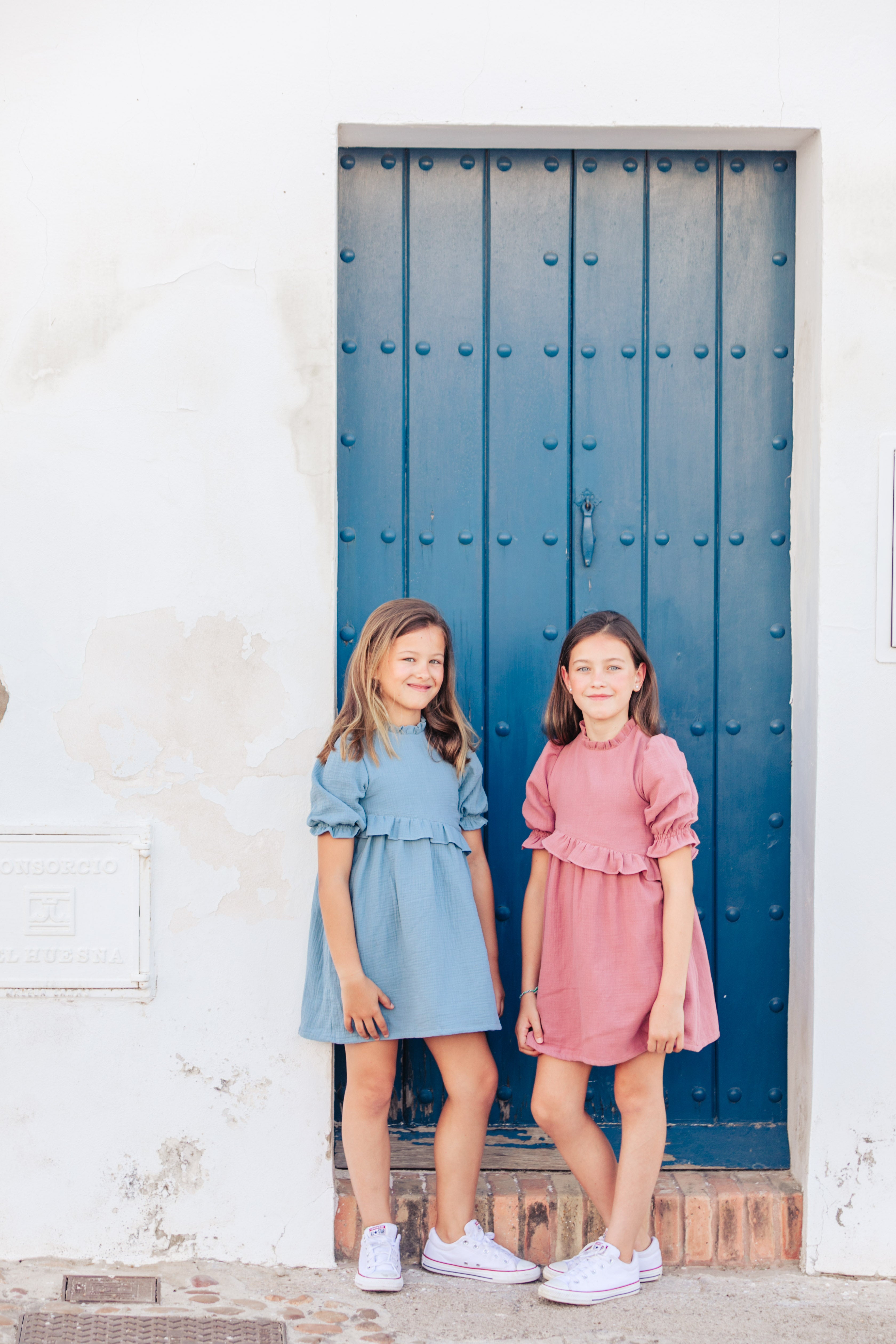 VESTIDO BAMBULA NIÑA AZUL EMPOLVADO