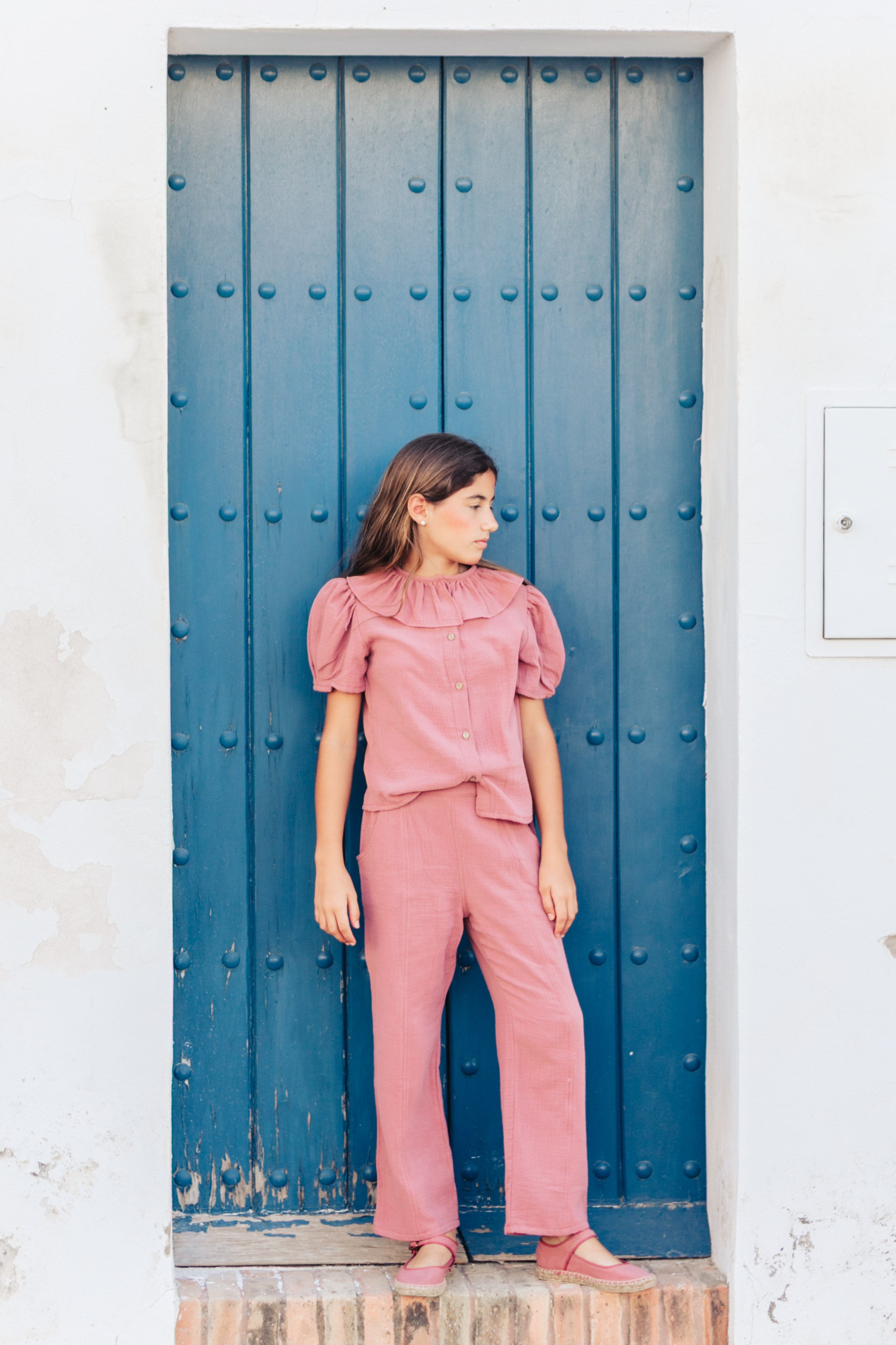 BLUSA BAMBULA NIÑA ROSA EMPOLVADO