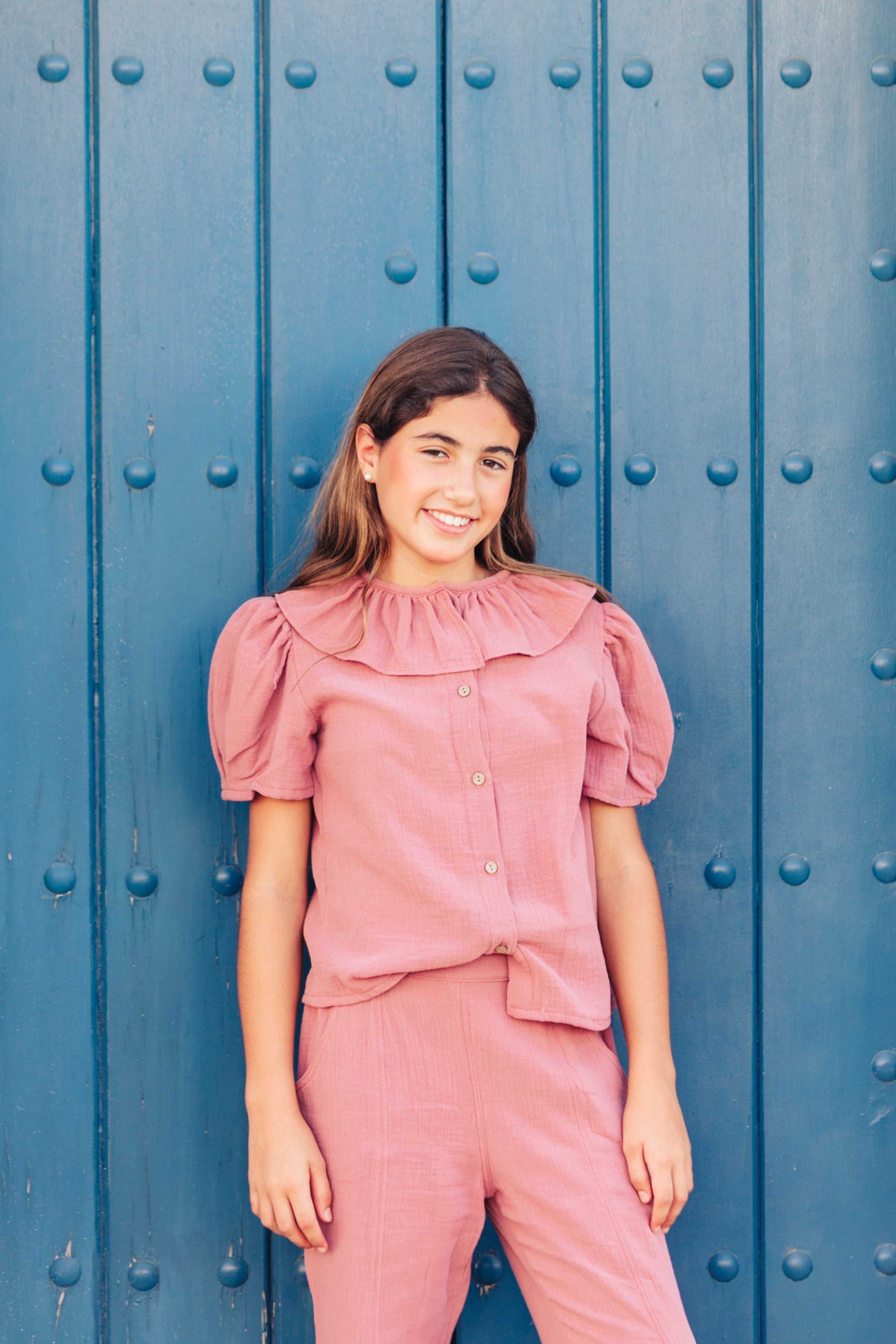 BLUSA BAMBULA NIÑA ROSA EMPOLVADO