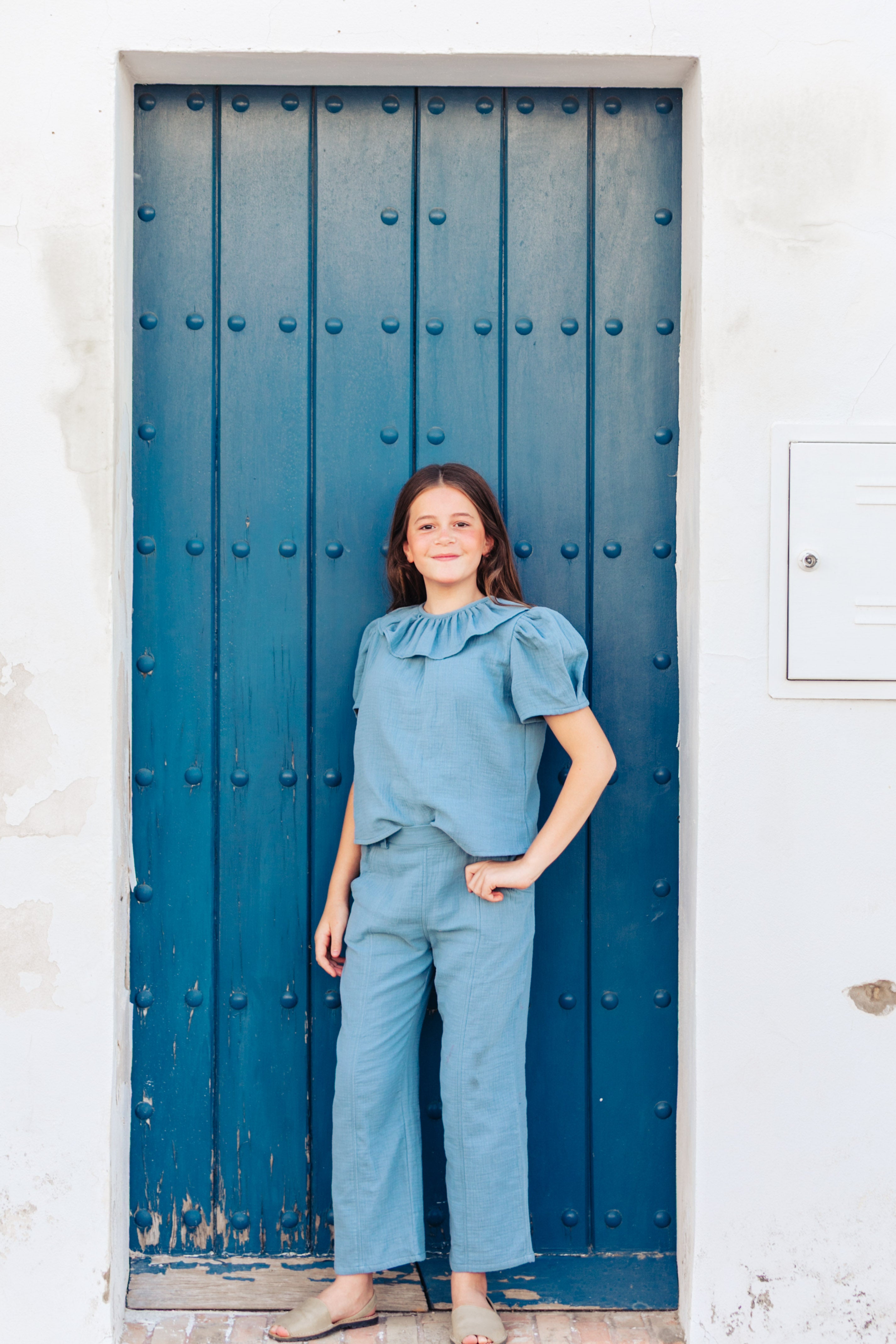 BLUSA BAMBULA NIÑA AZUL EMPOLVADO