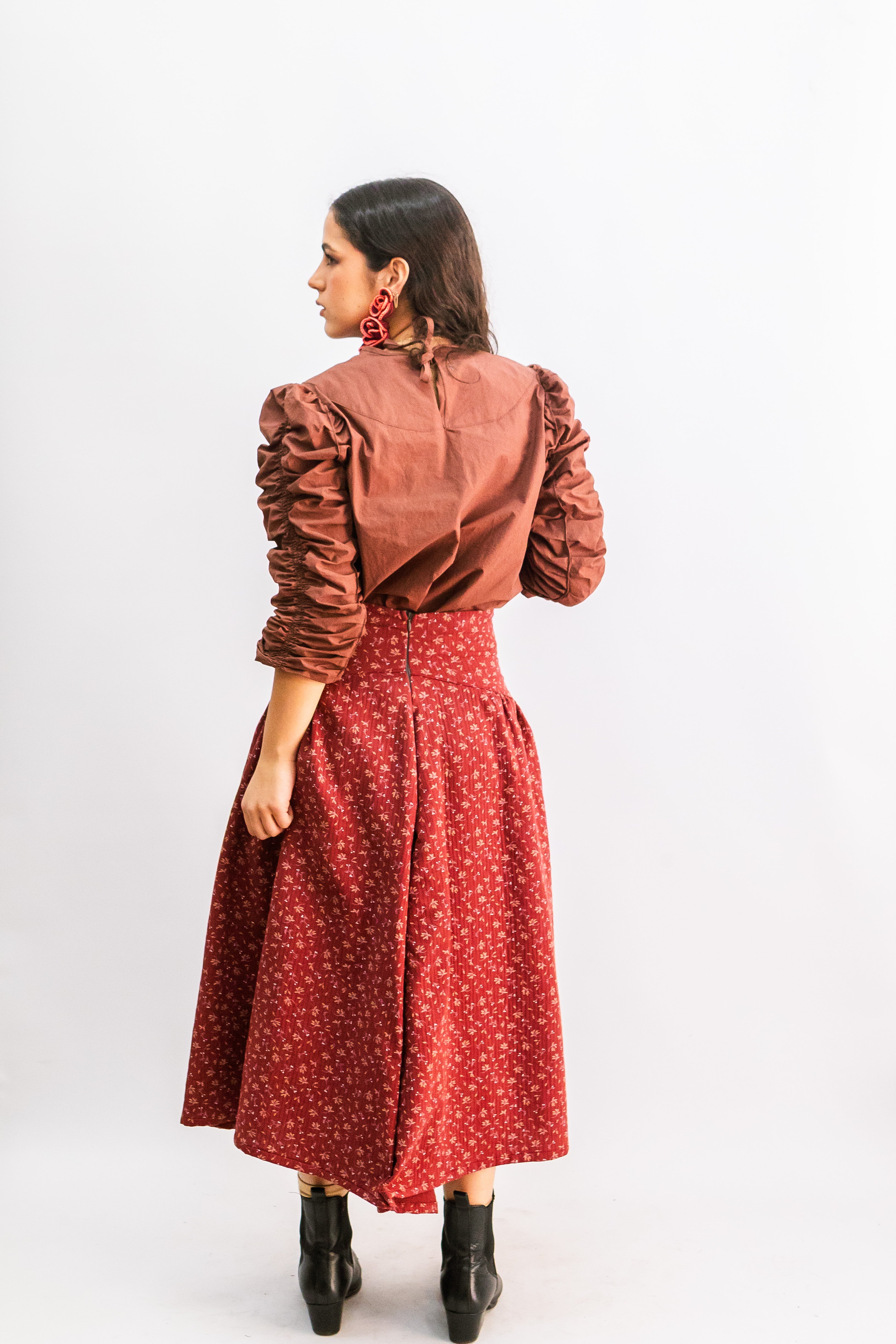 FALDA TOSCANA BURDEOS