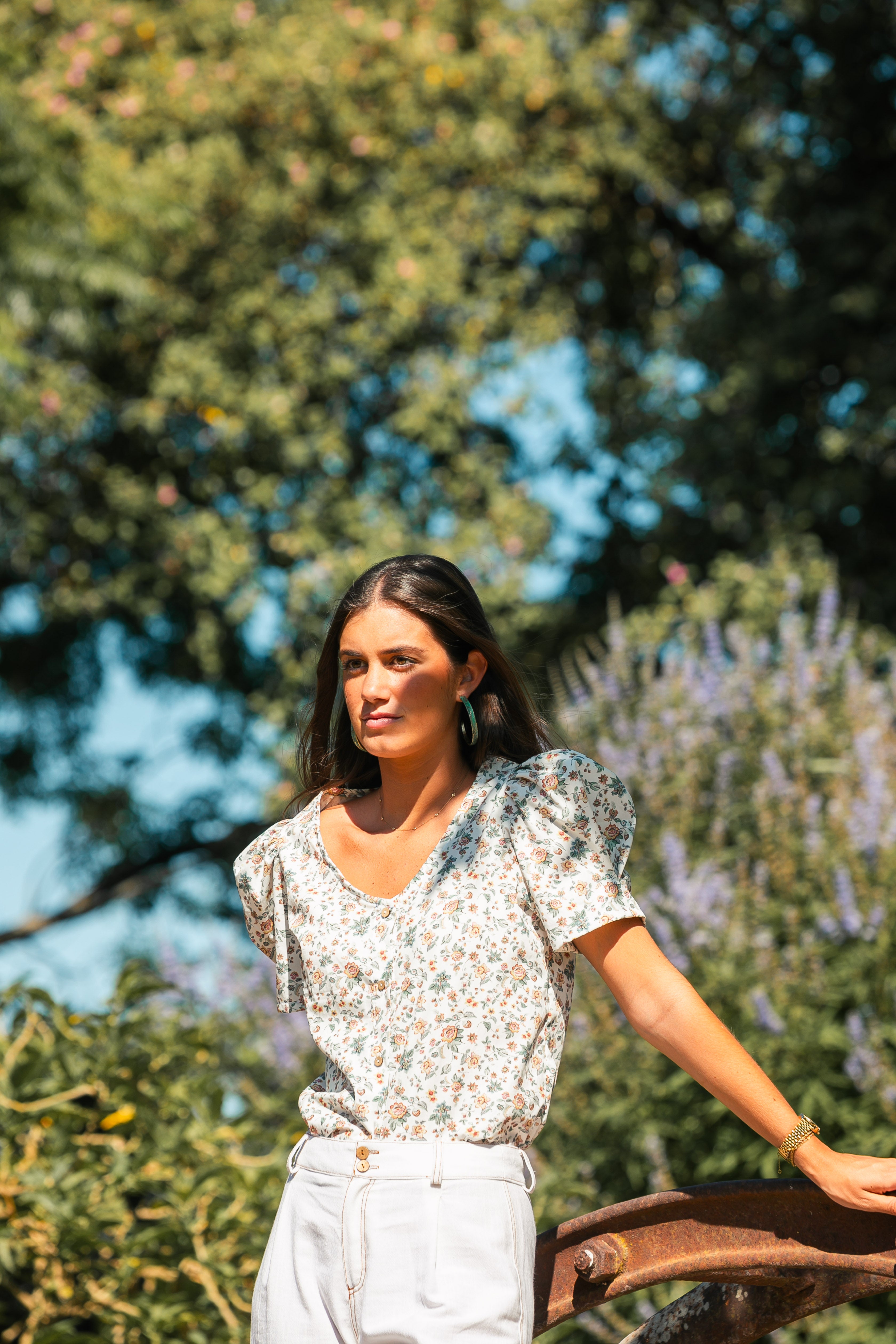 BLUSA VINTAGE FLORES