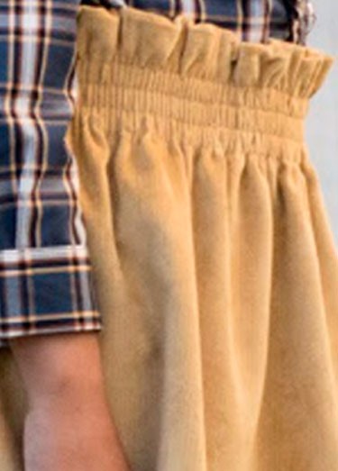 POLERA CUADROS MOSTAZA