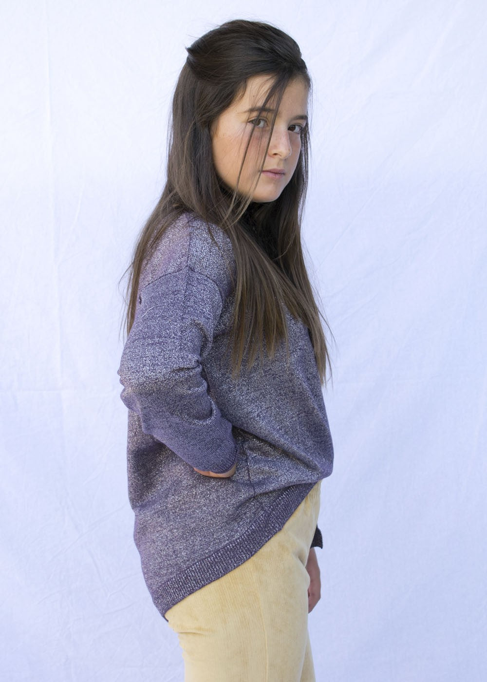 pantalon campana pana rasada mostaza