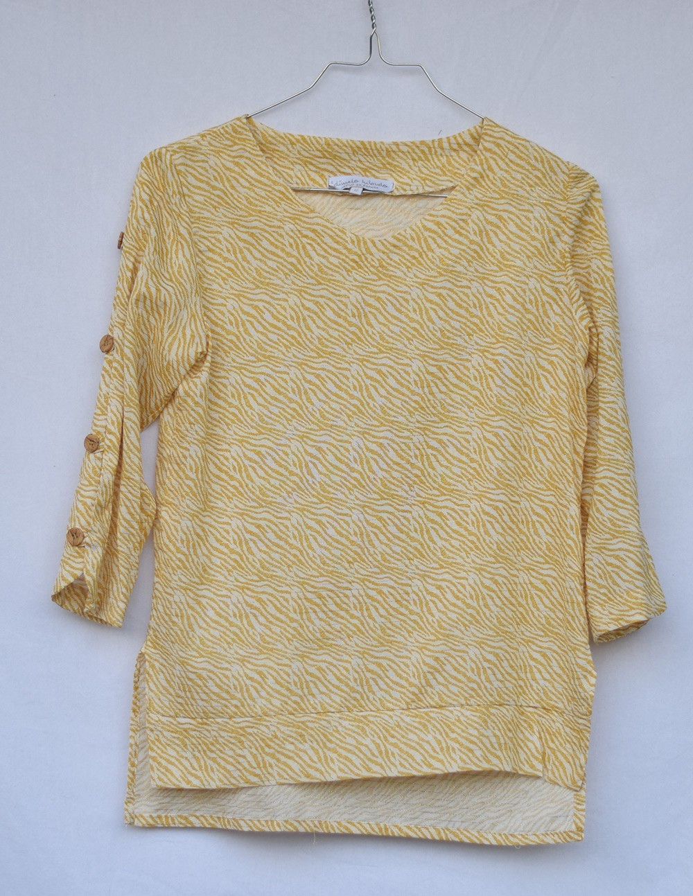Blusa Teen Cebra Mostaza