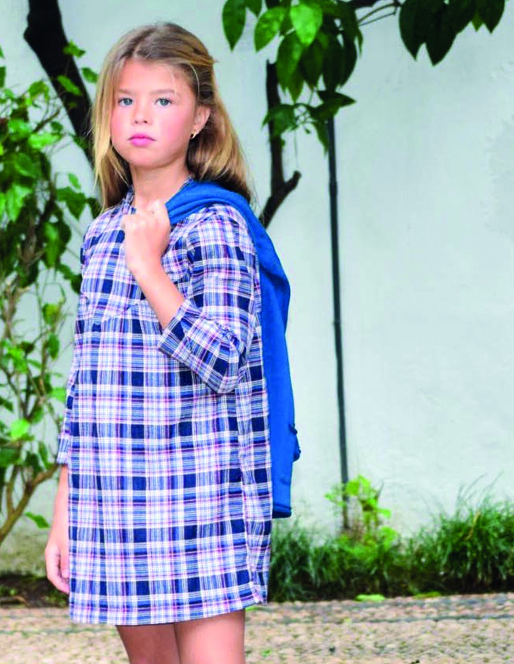Vestido tartan azul