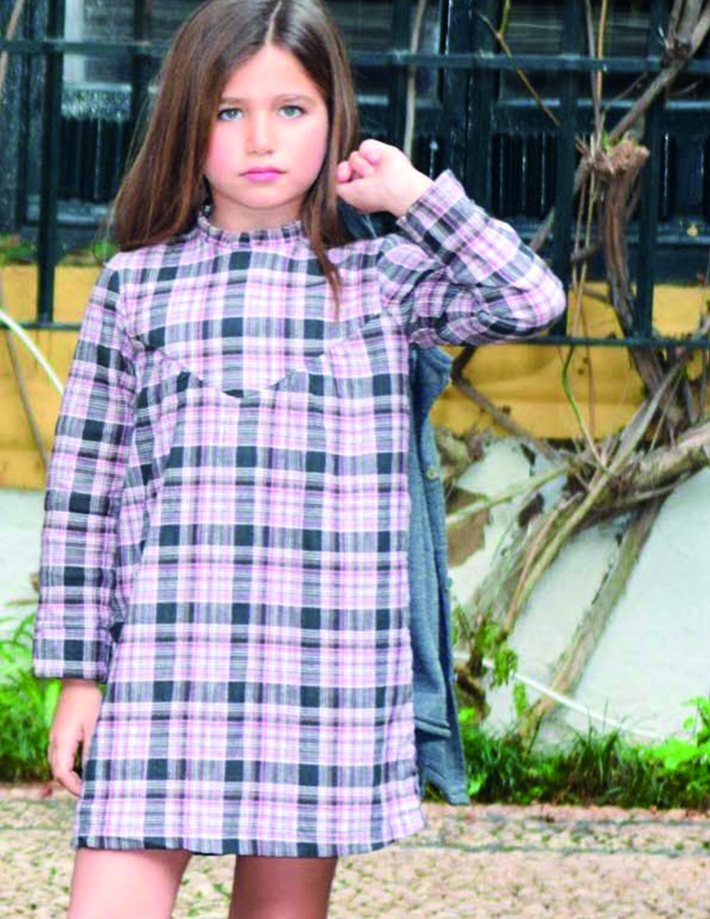 Vestido tartan rosa
