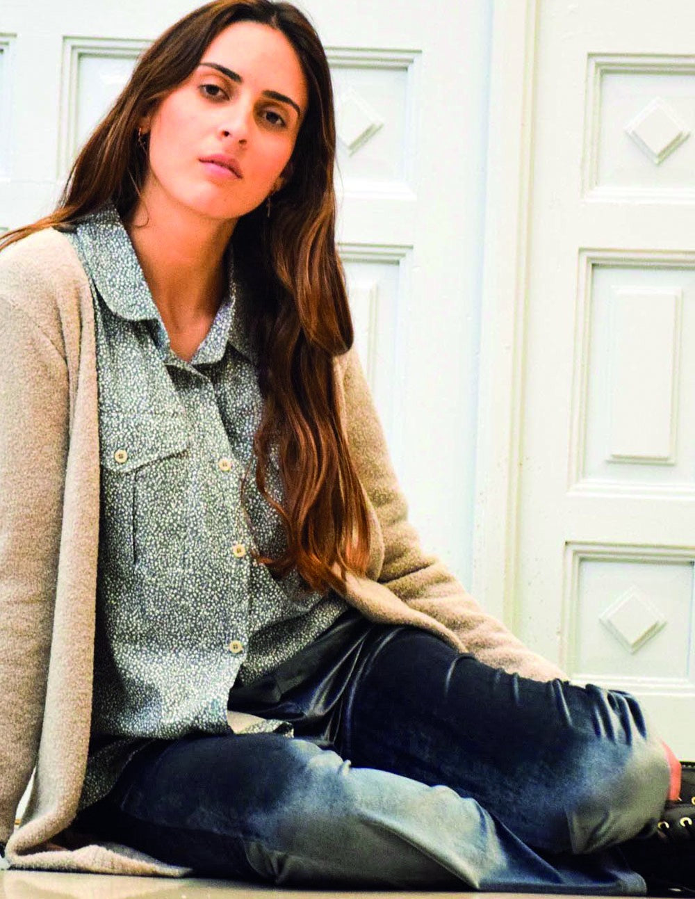 Blusa bolsillos liberty verde