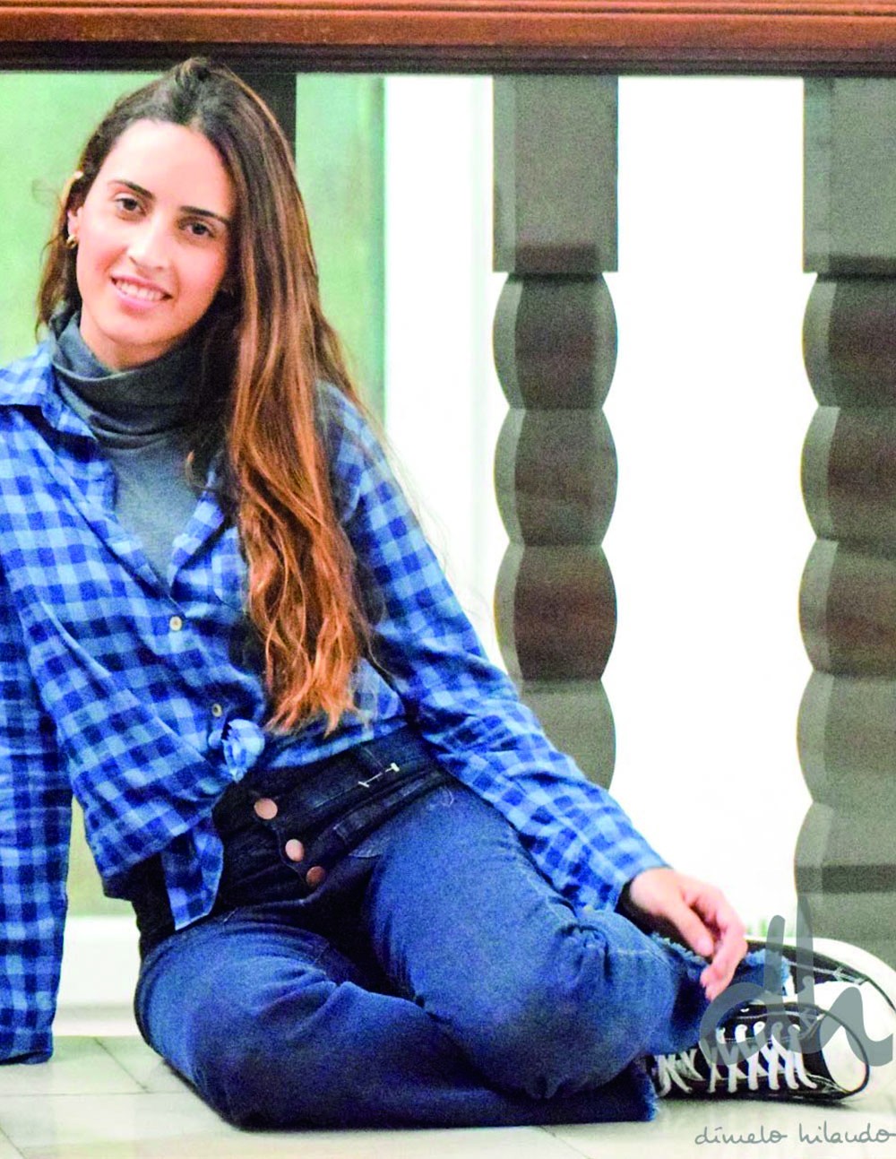 Blusa country azul
