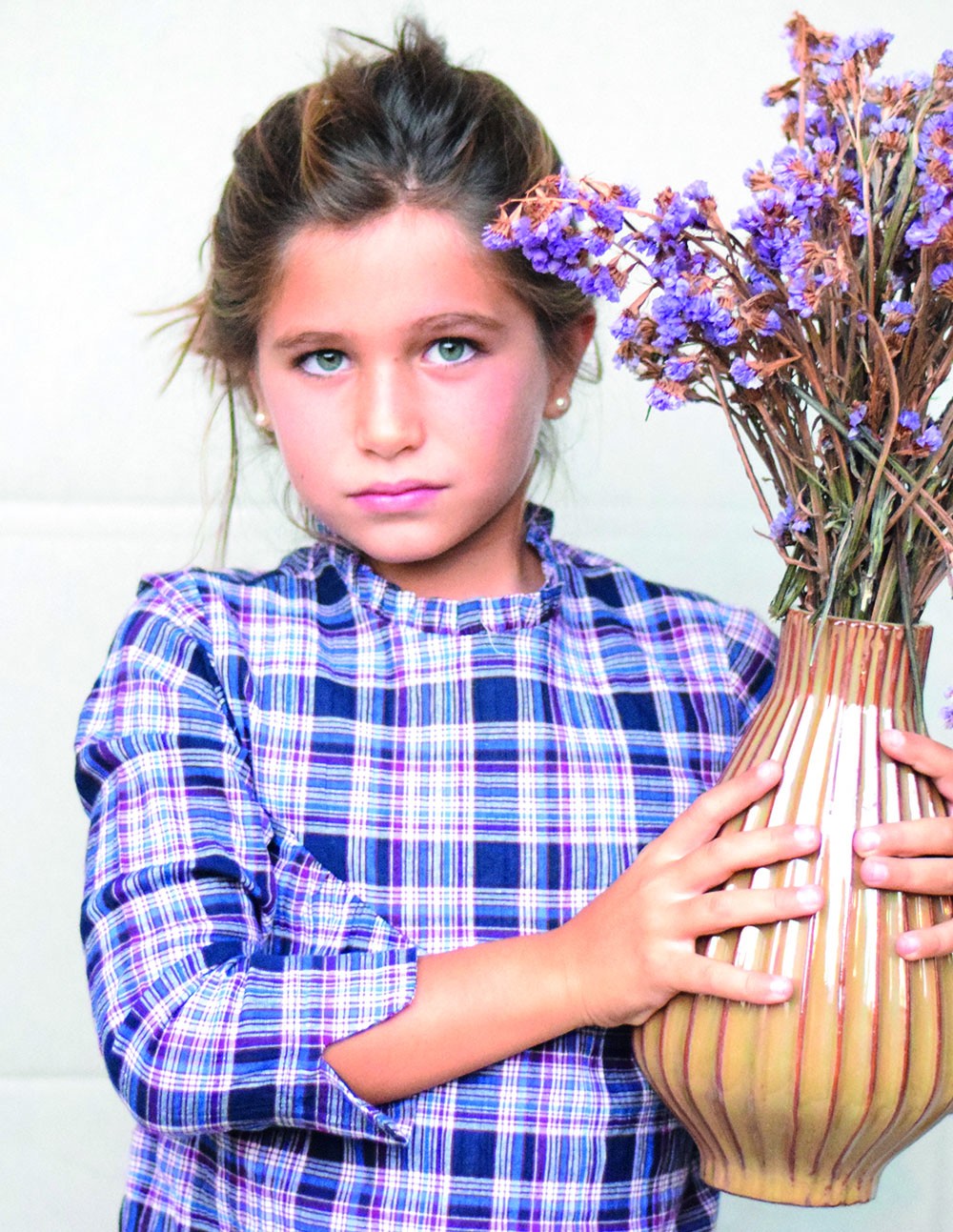 Vestido tartan azul
