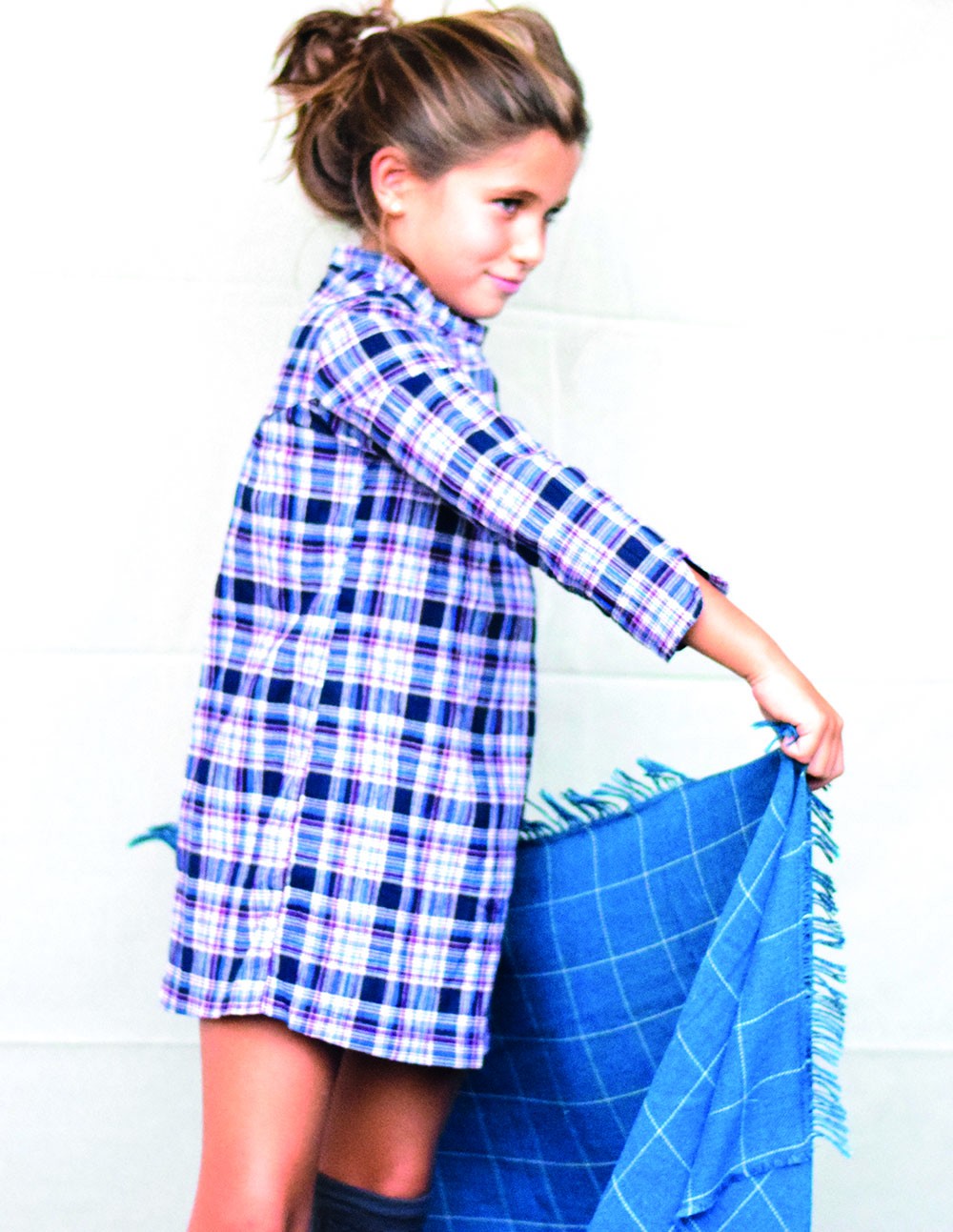 Vestido tartan azul