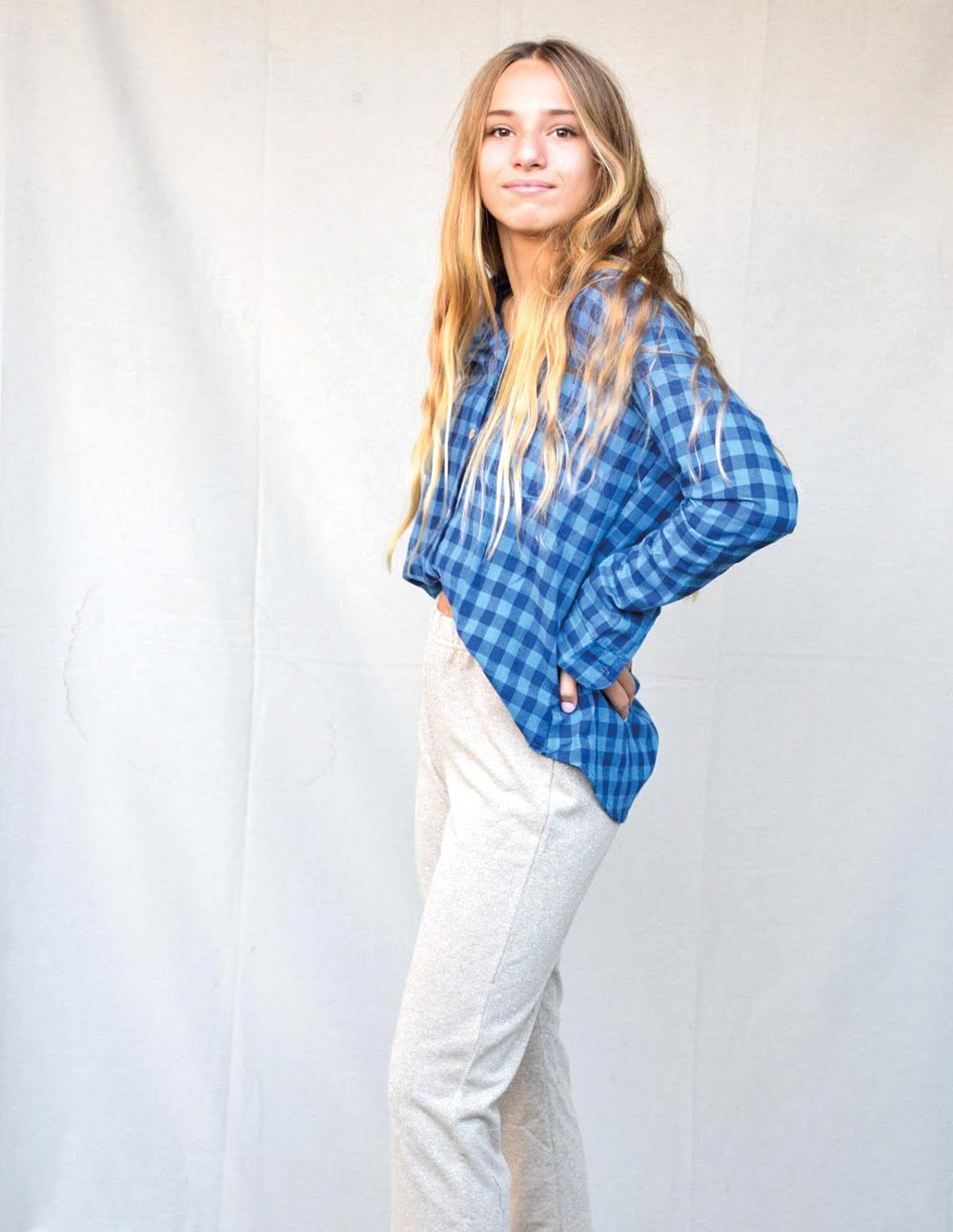 Blusa country azul