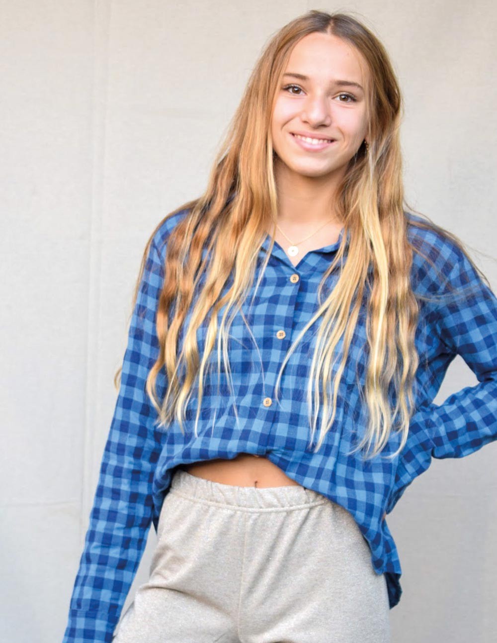 Blusa country azul