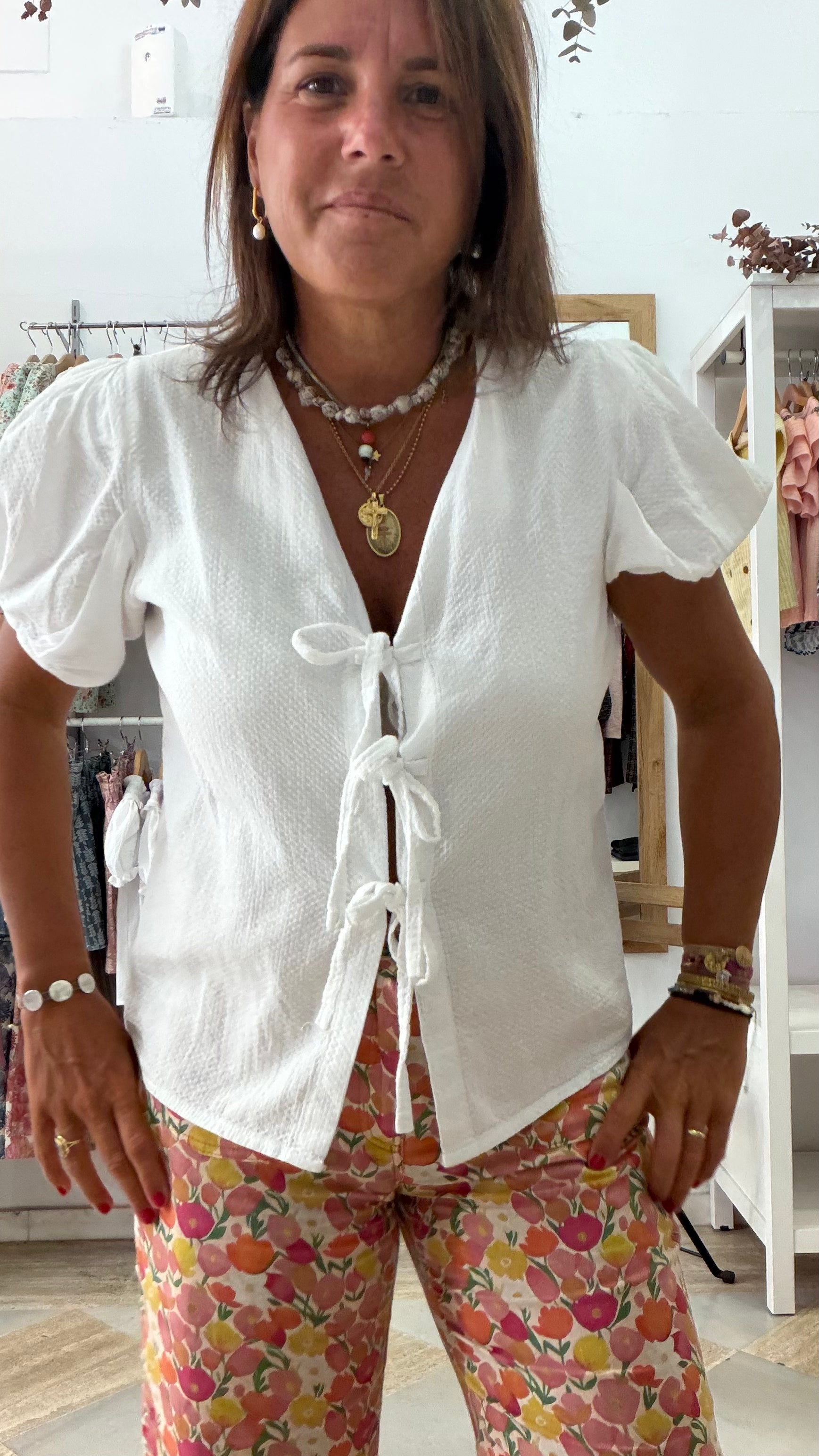 Blusa Jacinta Lazos Blanca