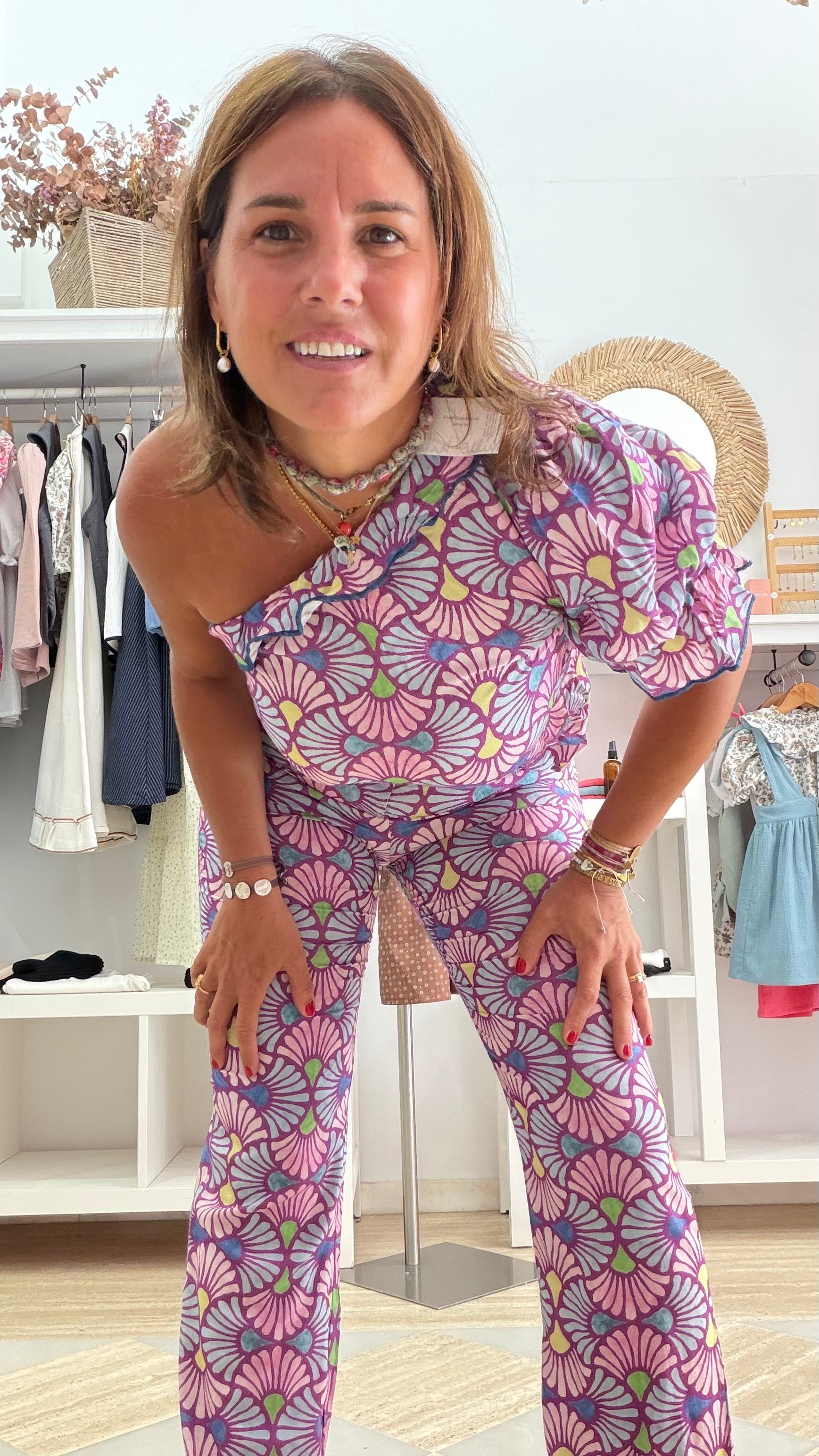 Pantalon escudos rosa