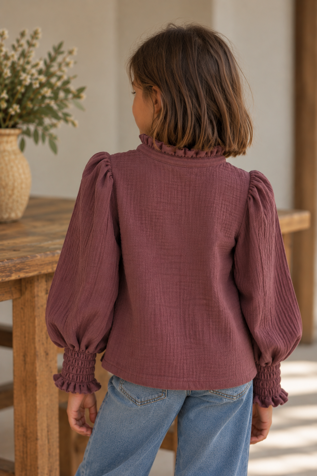 BLUSA MAO LISA NUDE NIÑA