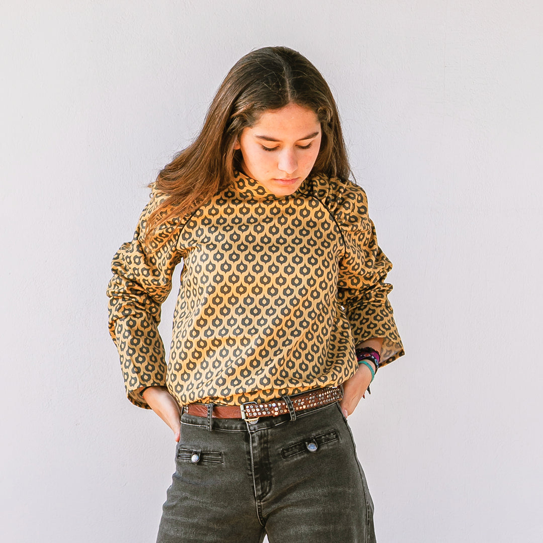 BLUSA ABULLONADA MOSAICO NIÑA/TEEN
