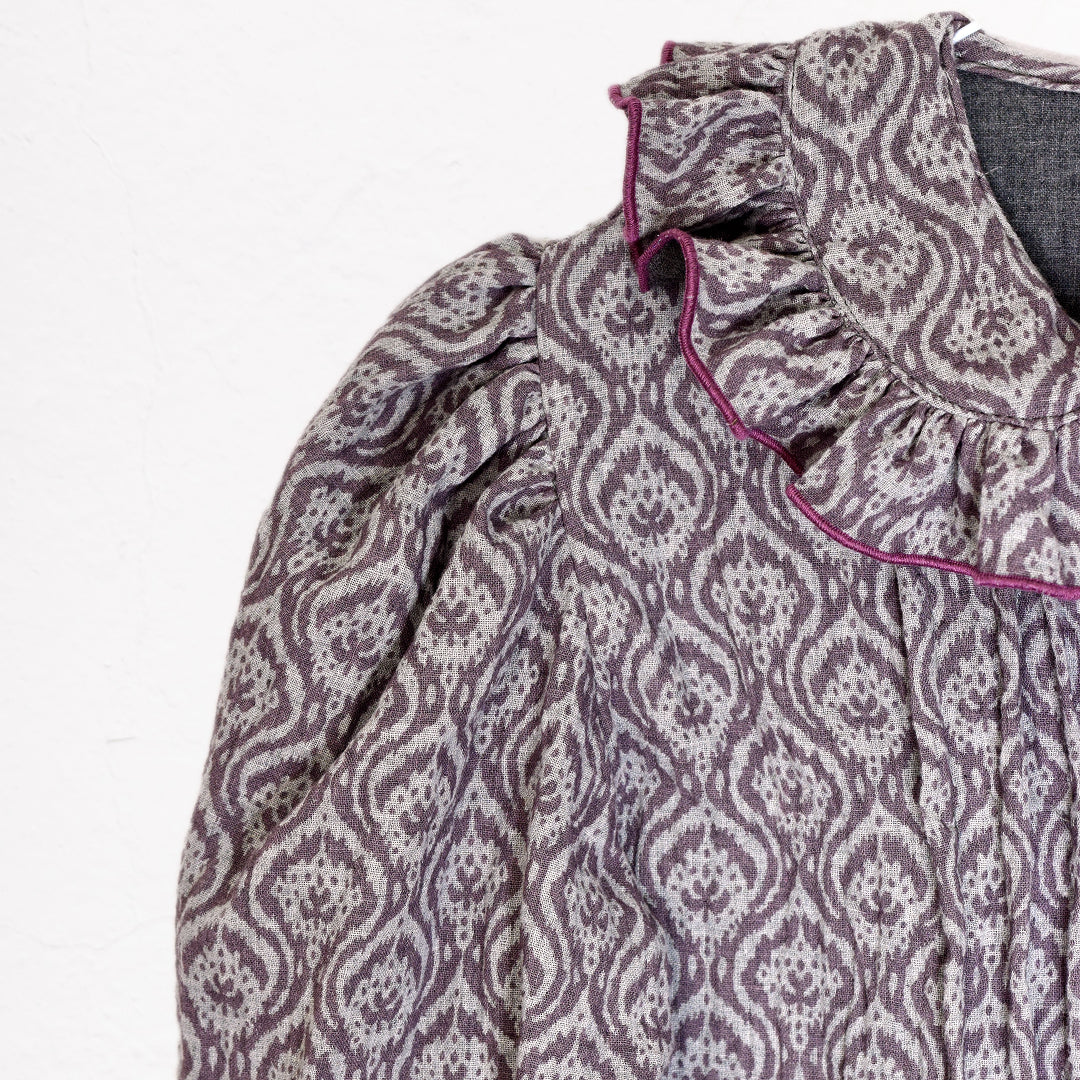 BLUSA ESCUDOS GRIS/BURDEOS NIÑA/TEEN