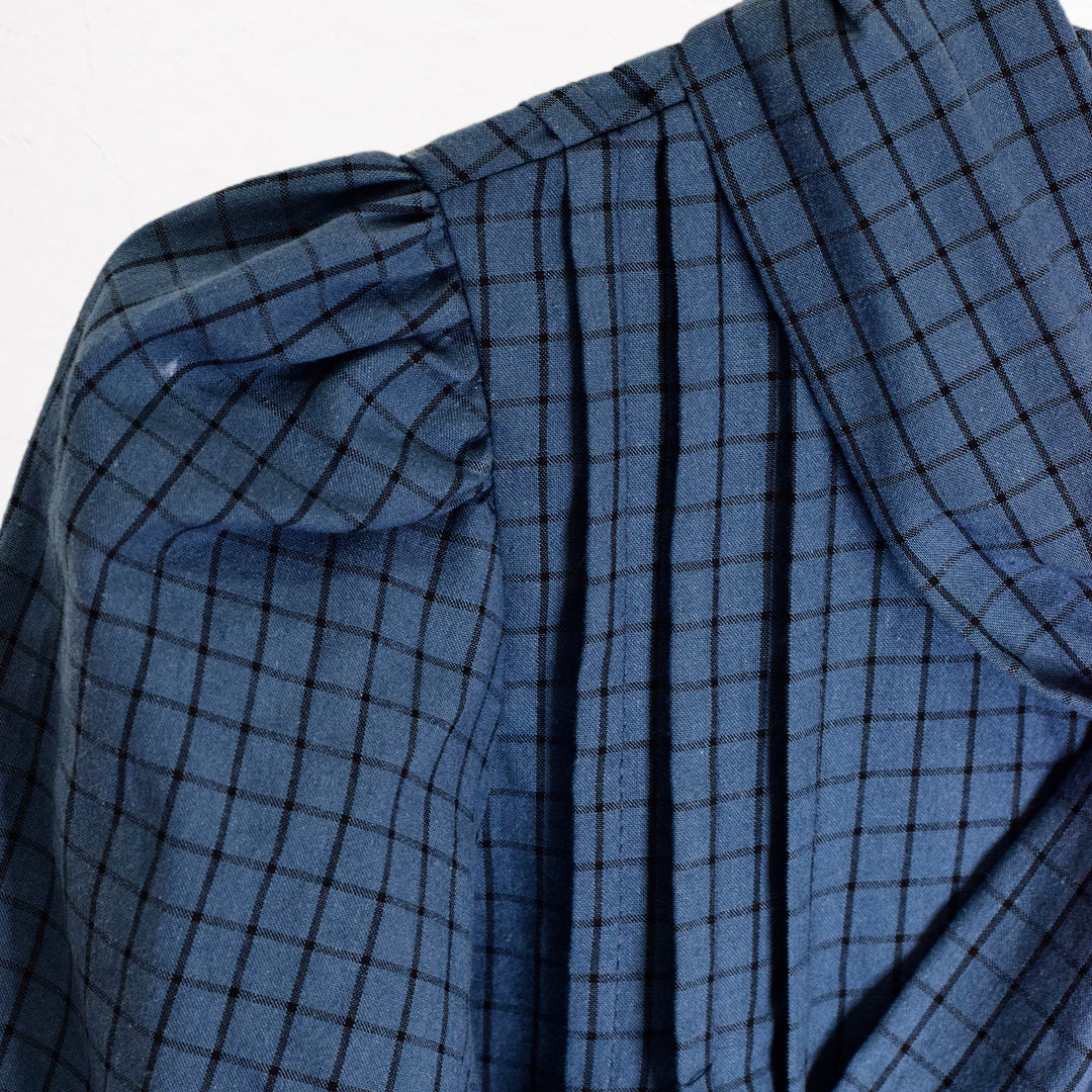 BLUSA LAZO CUADROS AZUL NEGRO NIÑA/TEEN