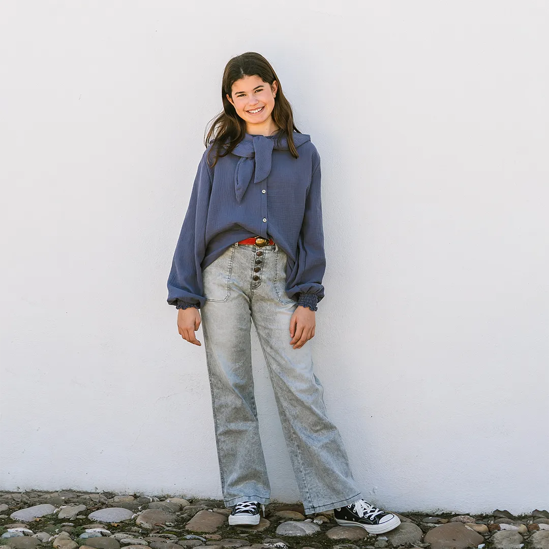 BLUSA MARINERA PETROLEO NIÑA/TEEN