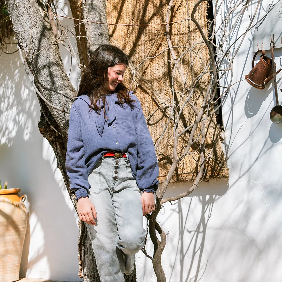 BLUSA MARINERA PETROLEO NIÑA/TEEN