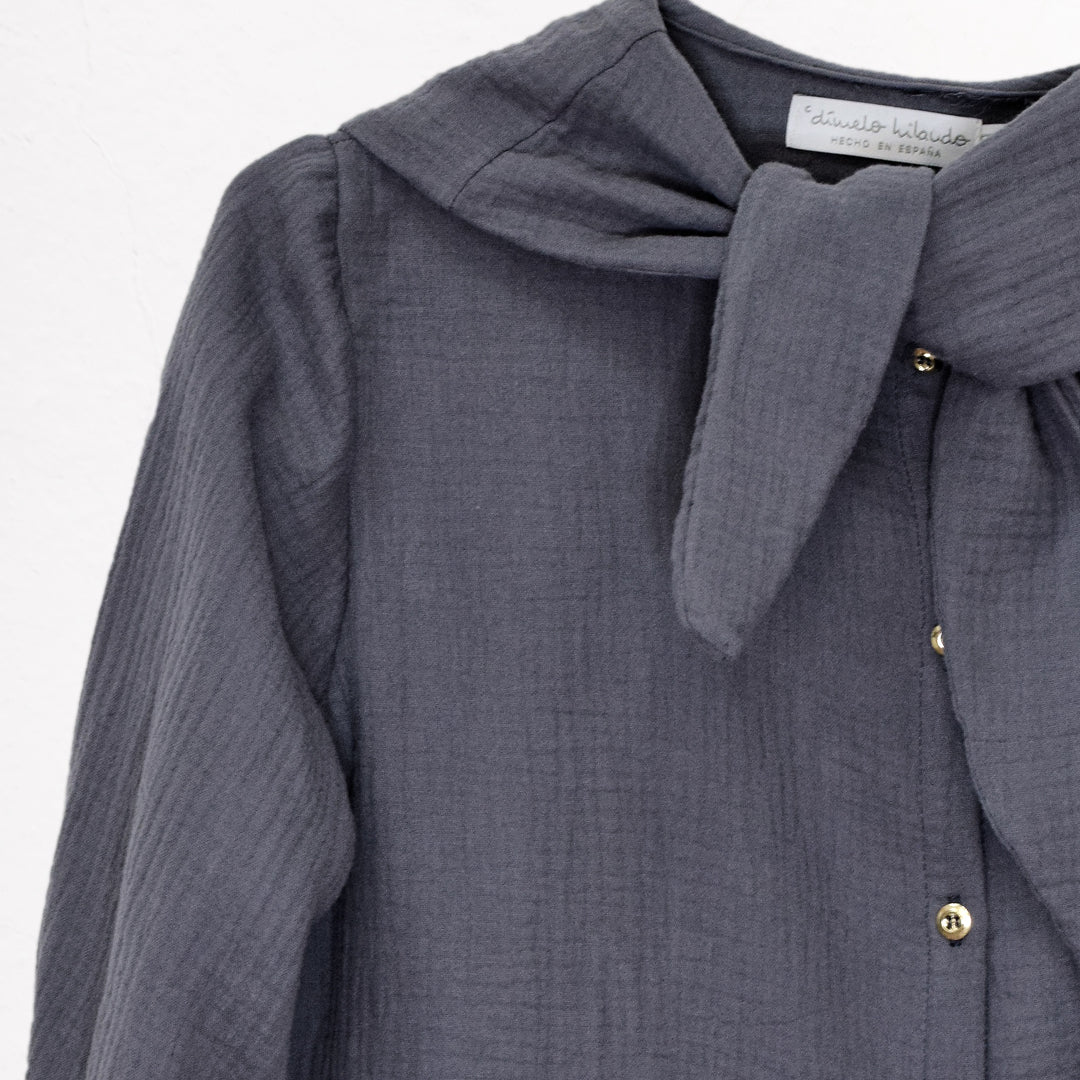 BLUSA LISA MARINERA PETROLEO CHICA/WOMAN