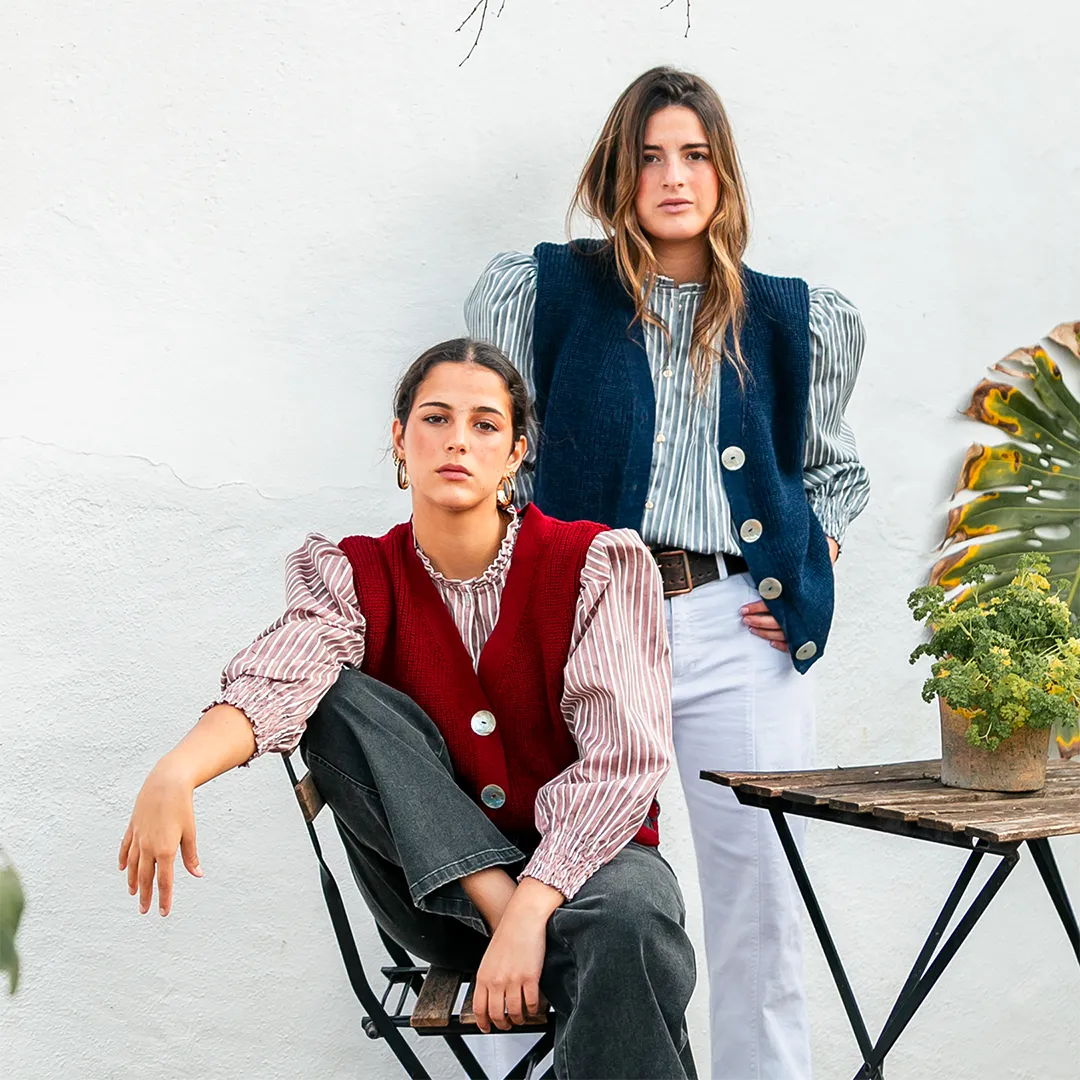 BLUSA RAYAS AZUL GRISACEO CHICA/WOMAN