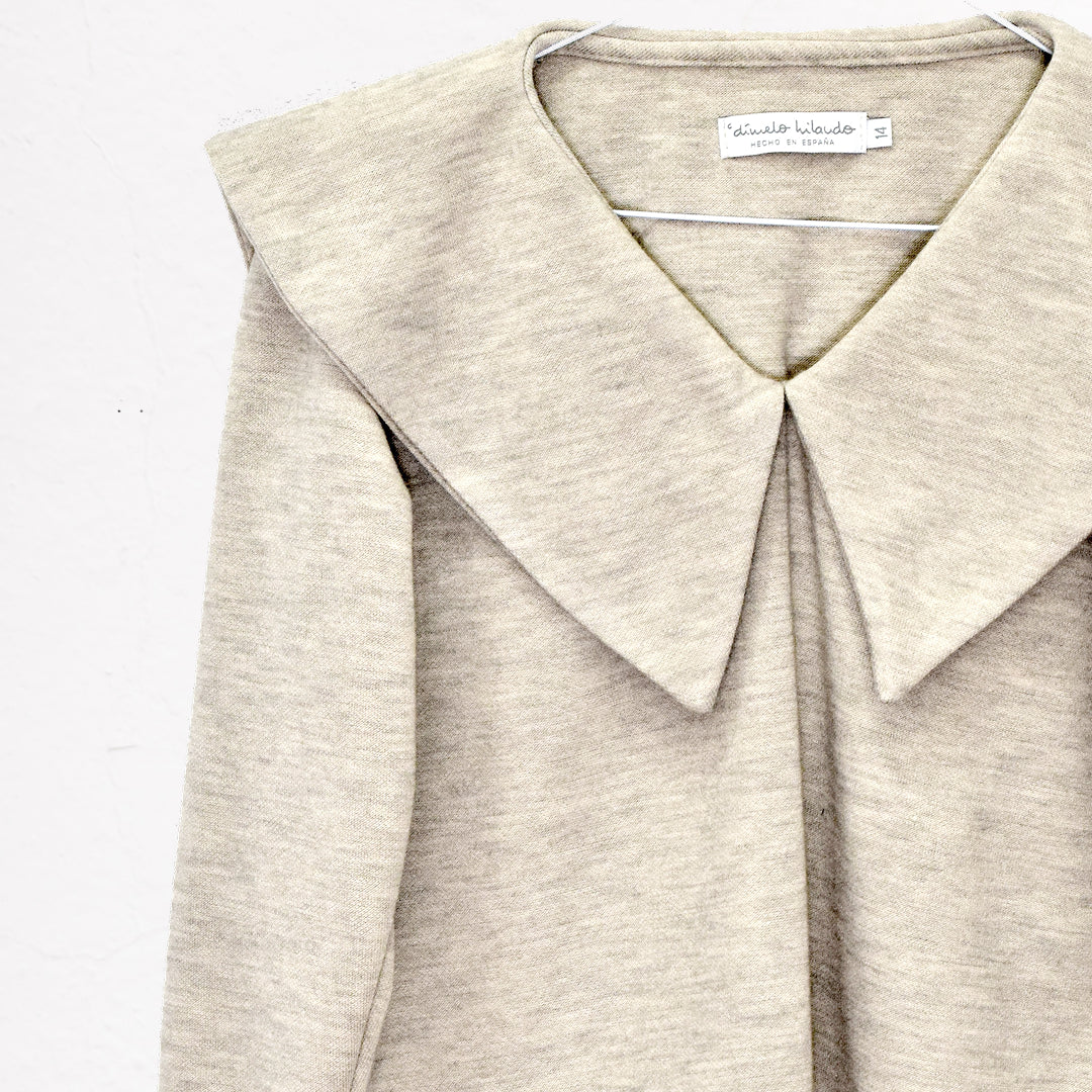 JERSEY PICO VOLANTE BEIGE CHICA/WOMAN