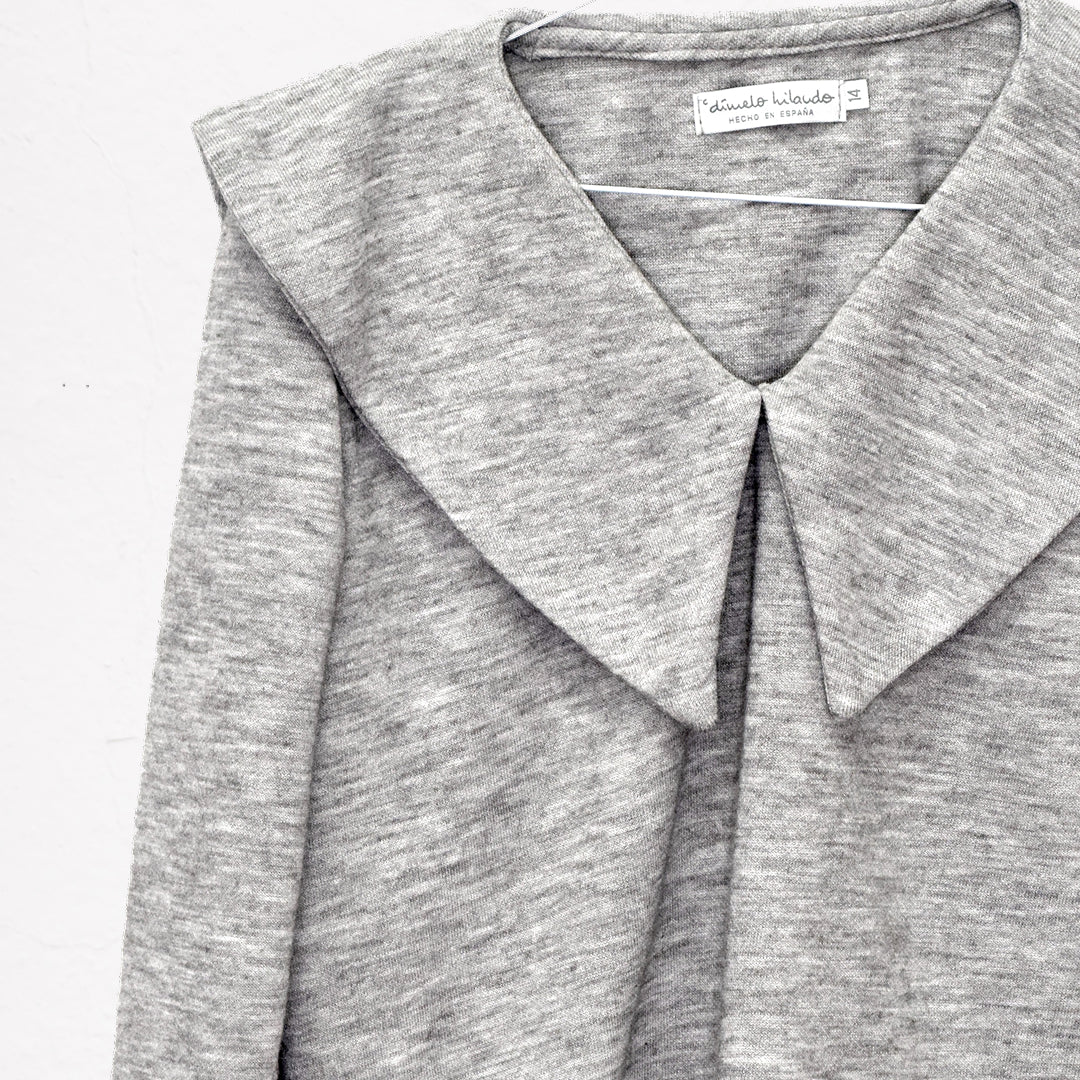 JERSEY PICO VOLANTE GRIS CHICA/WOMAN