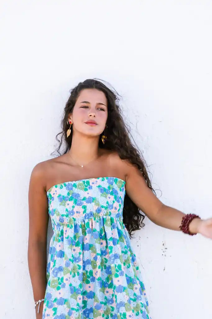 FALDA/VESTIDO ACUARELA AZUL SALITRE