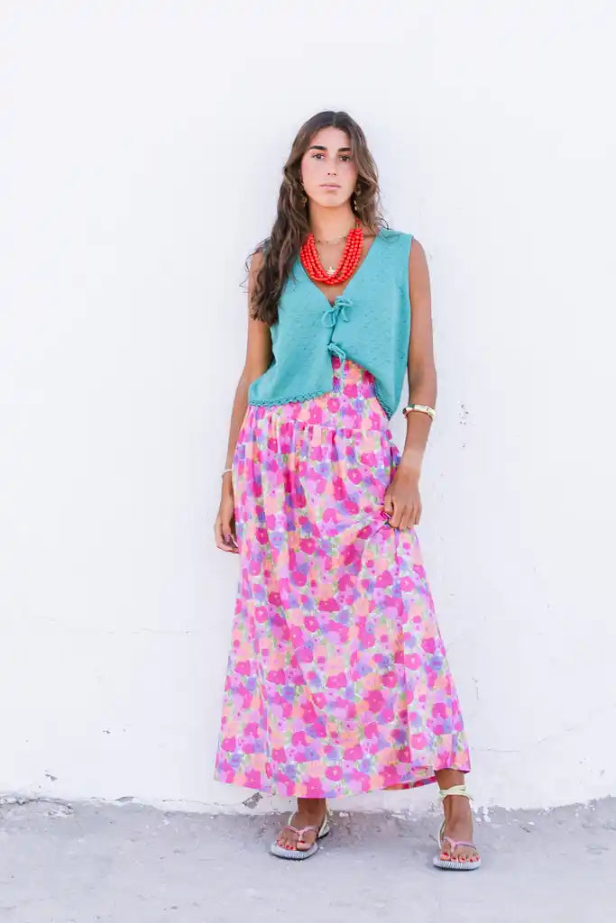 FALDA/VESTIDO ACUARELA ROSA SALITRE
