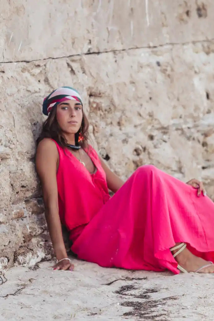 FALDA GASA BAMBULA FRESA SALITRE
