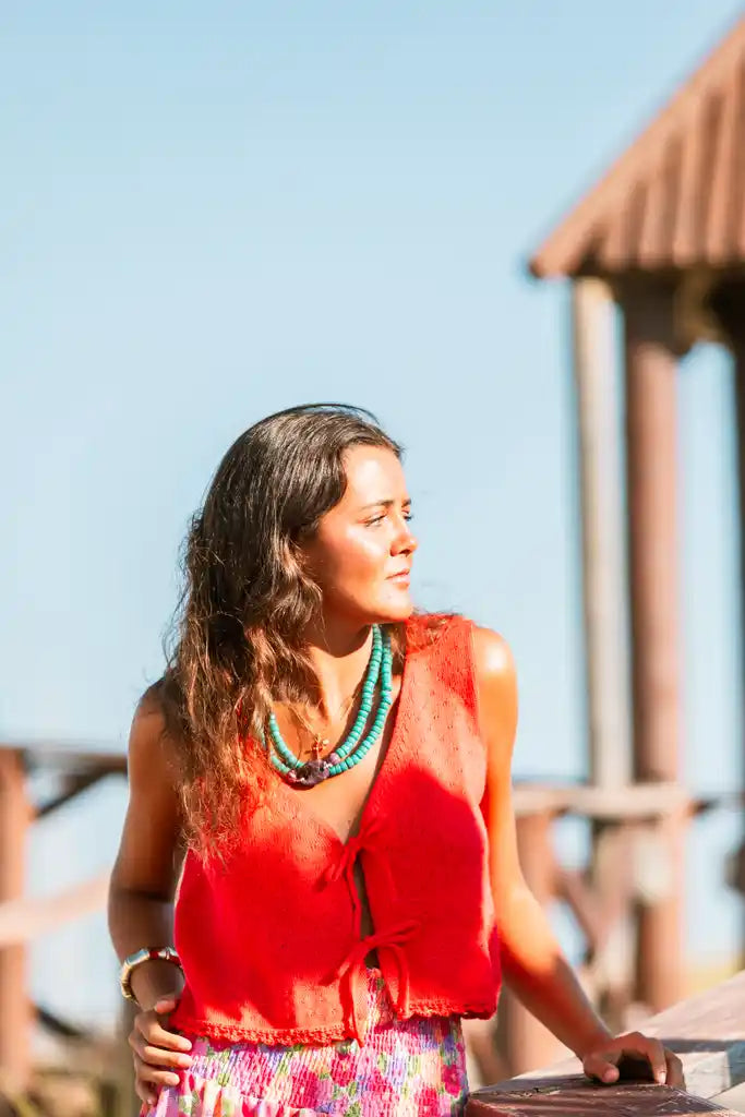 CORAL SALITRE KNITTED VEST
