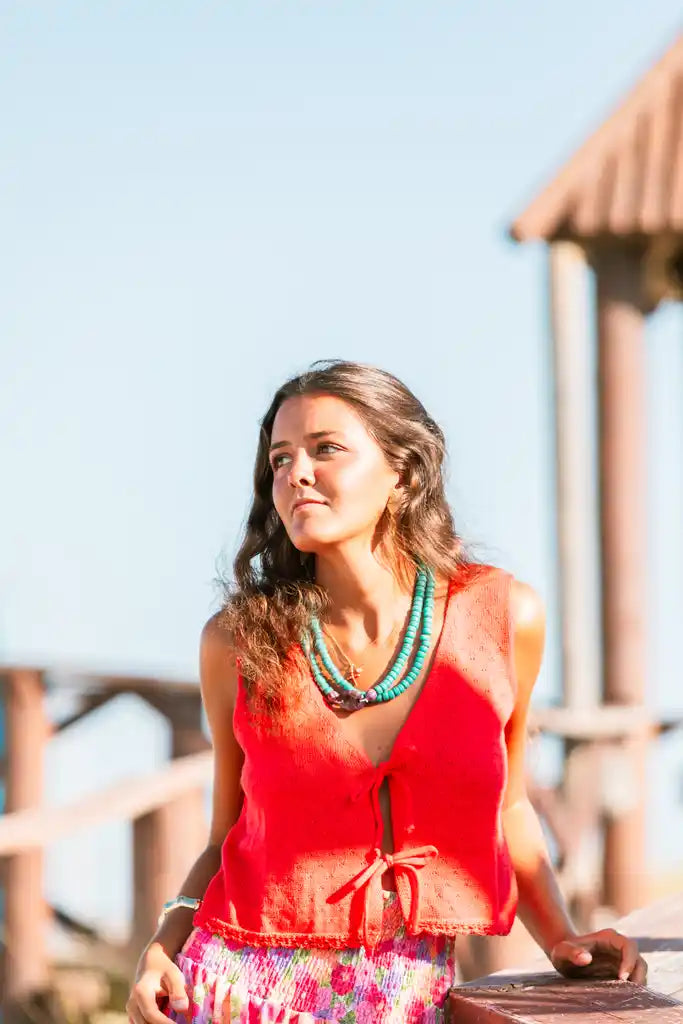 CORAL SALITRE KNITTED VEST