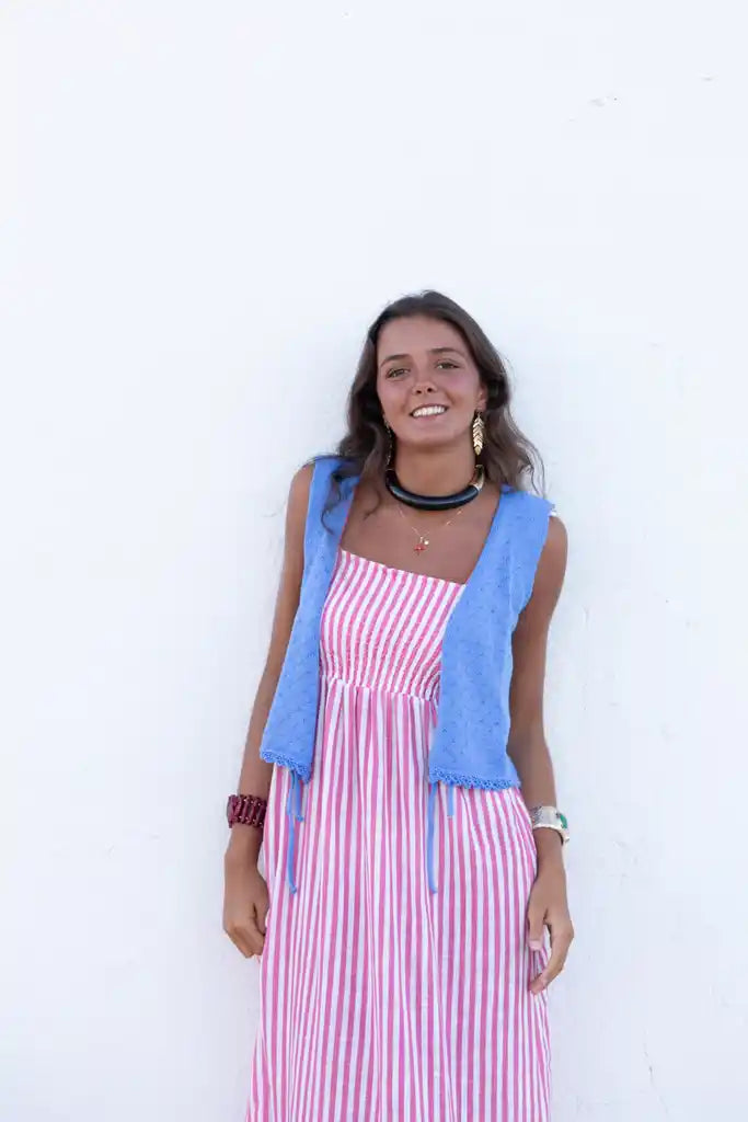 CHALECO DE PUNTO AZUL SALITRE