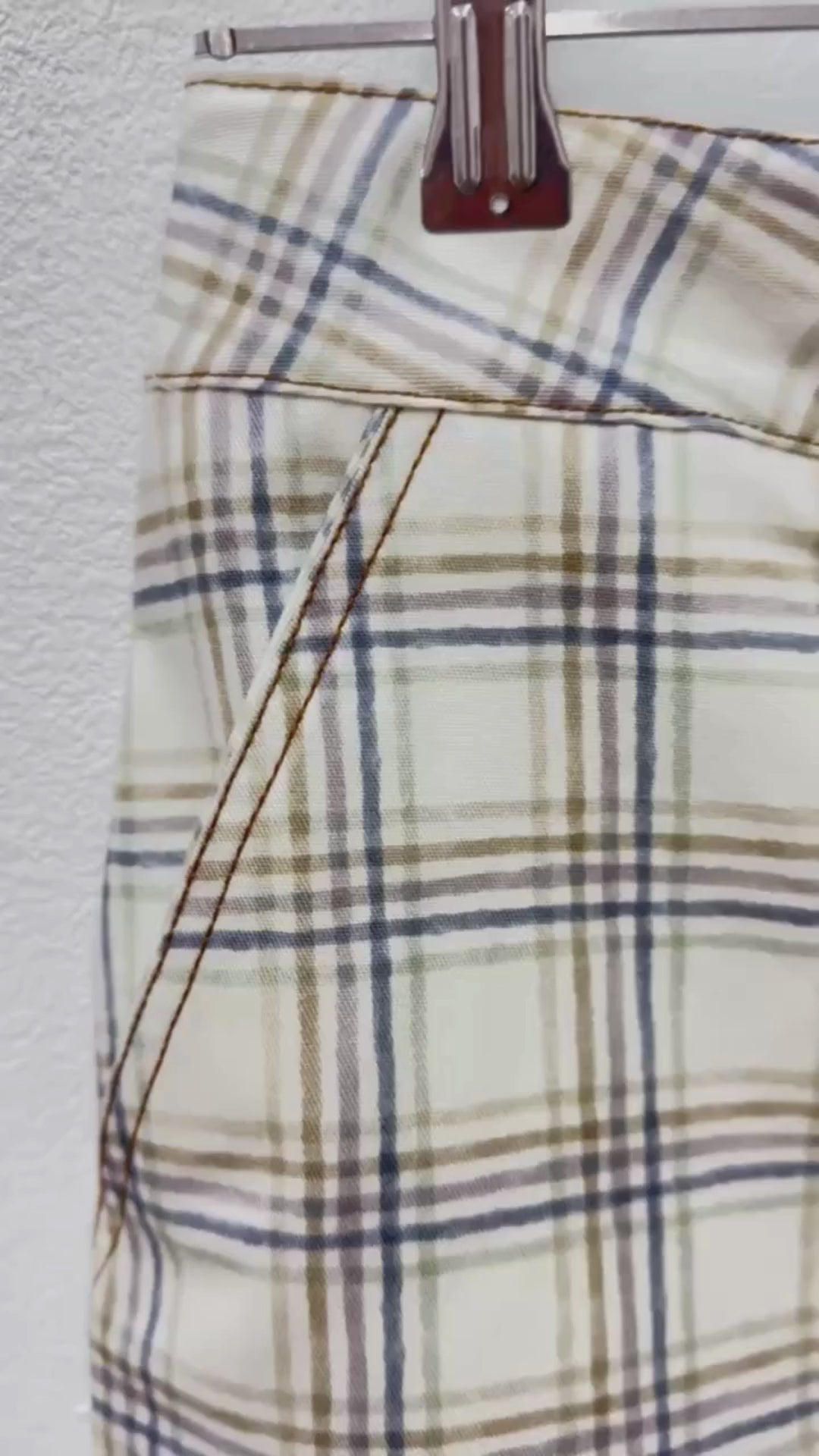 FALDA CUADROS AZUL EMPOLVADO