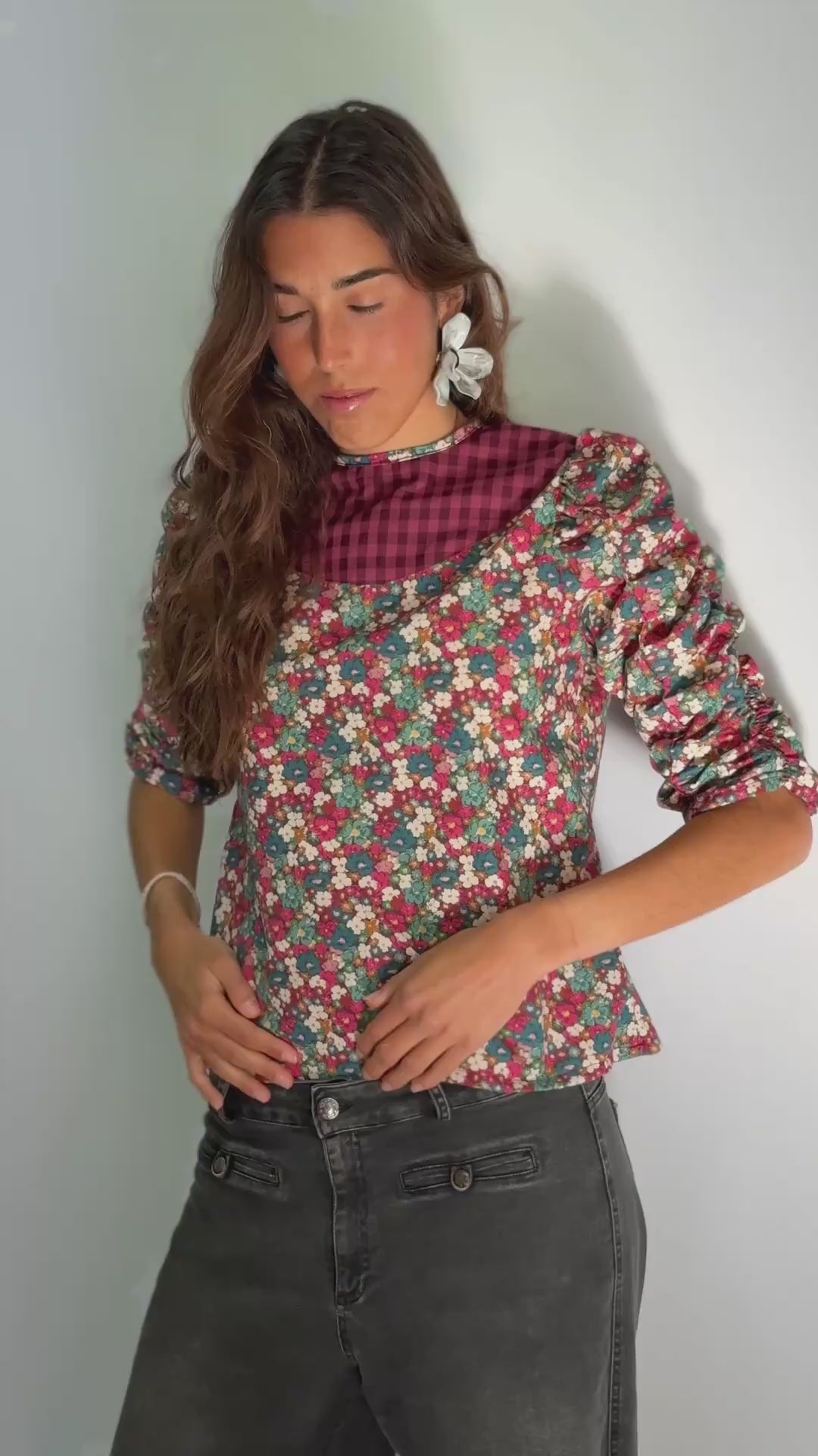 BLUSA PAULA ROSA TINTA