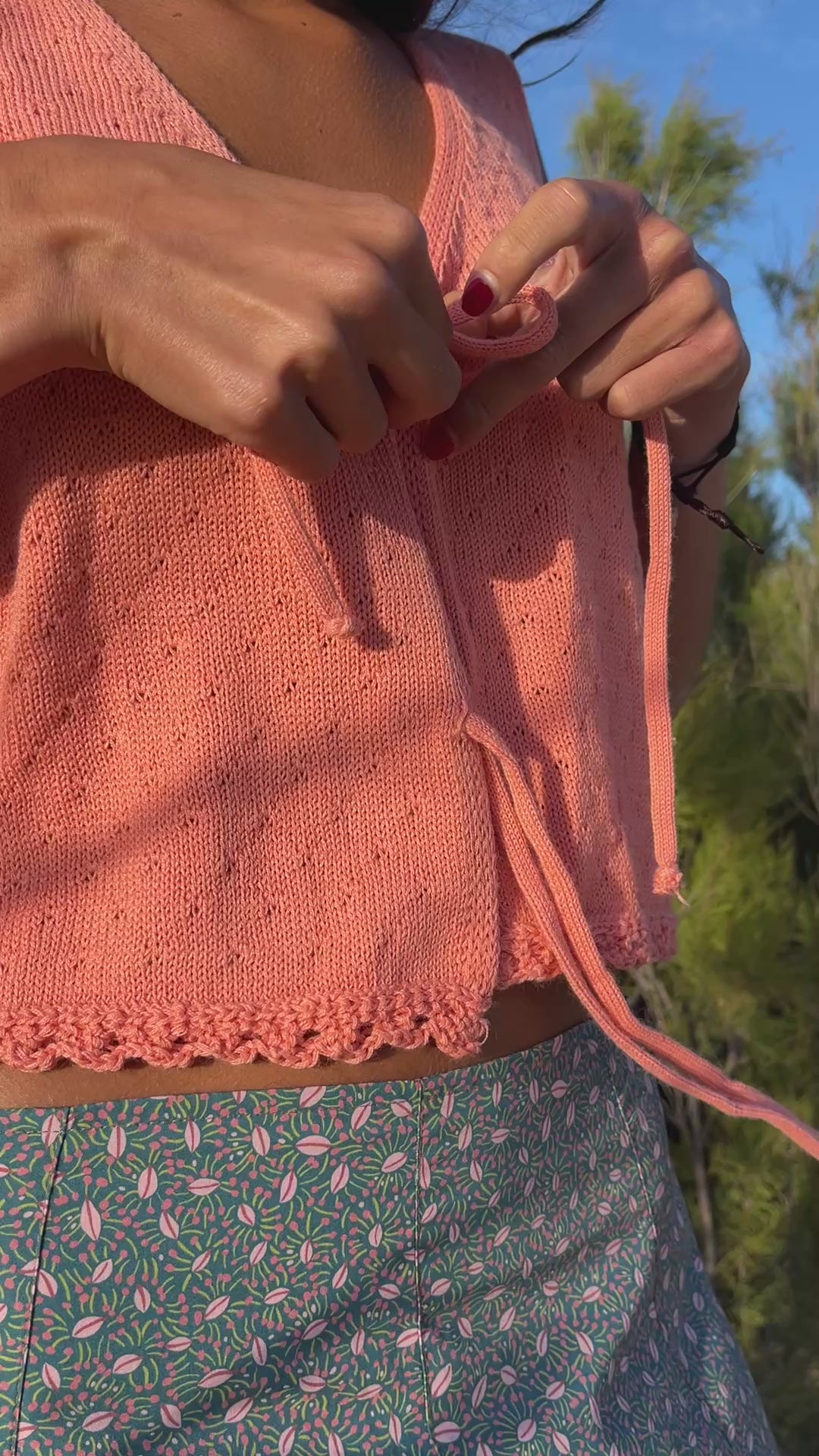 GILET EN MAILLE ORANGE SALITRE